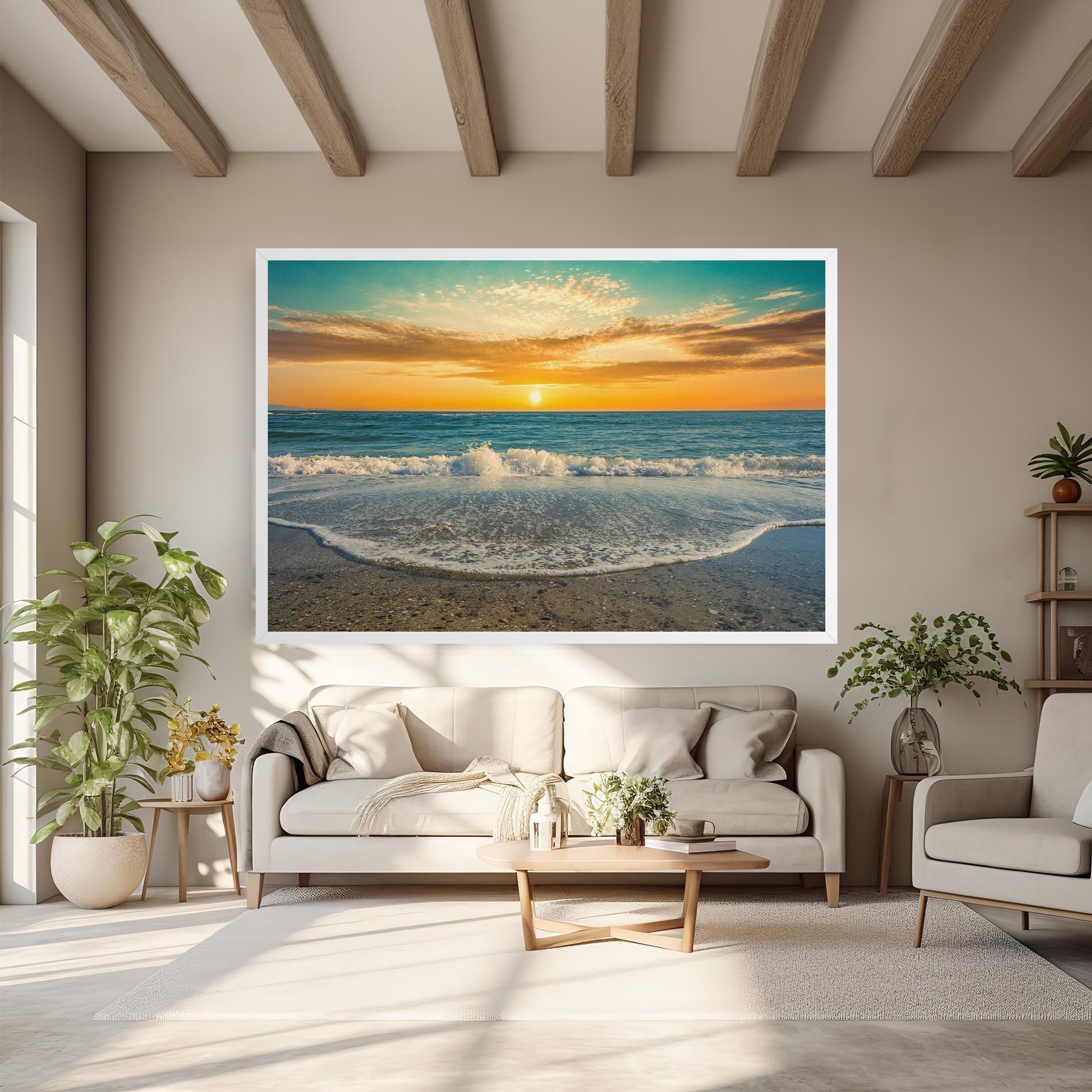 Beach Dramatic Sunset mockup 6
