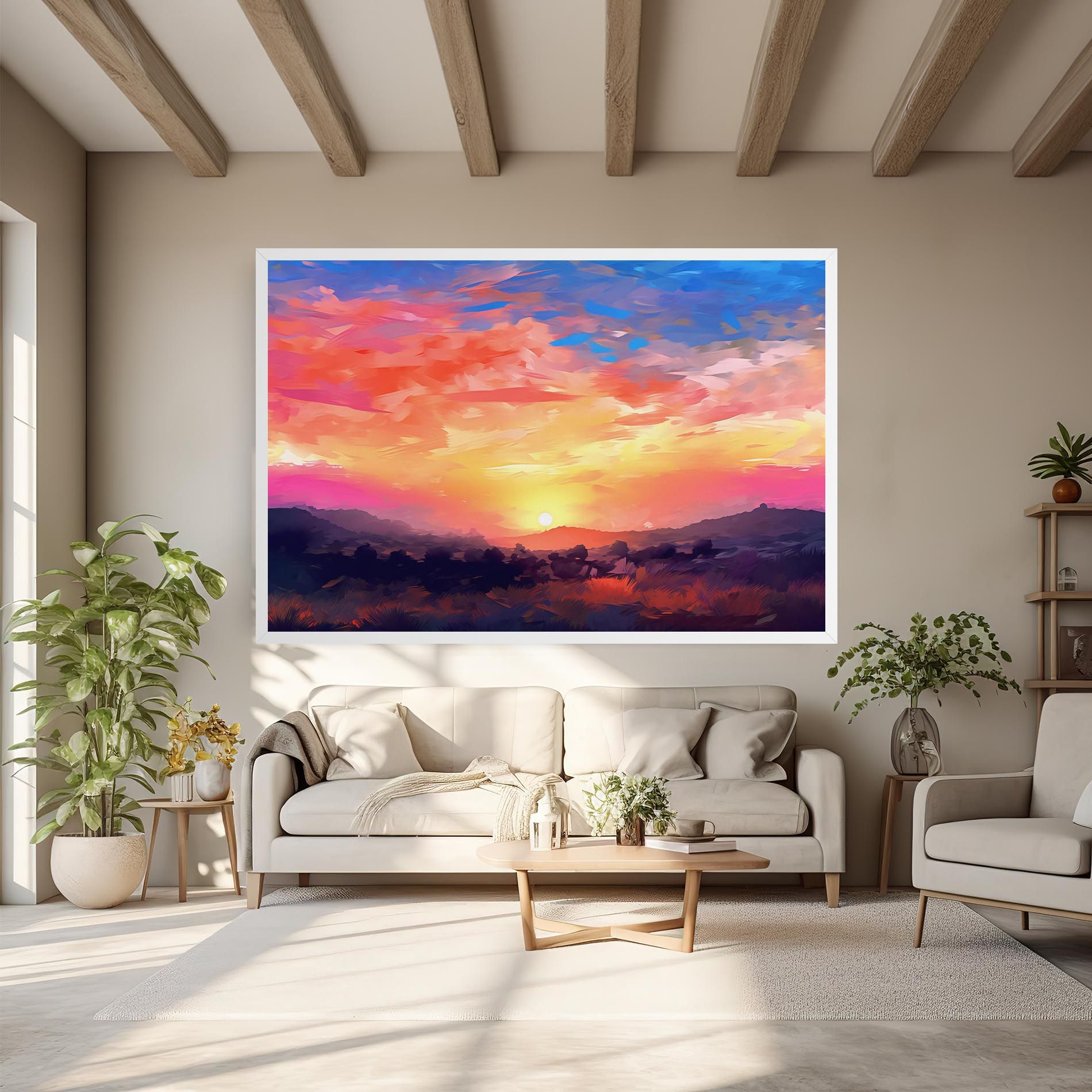 Colorful Sunset Mountains mockup 6