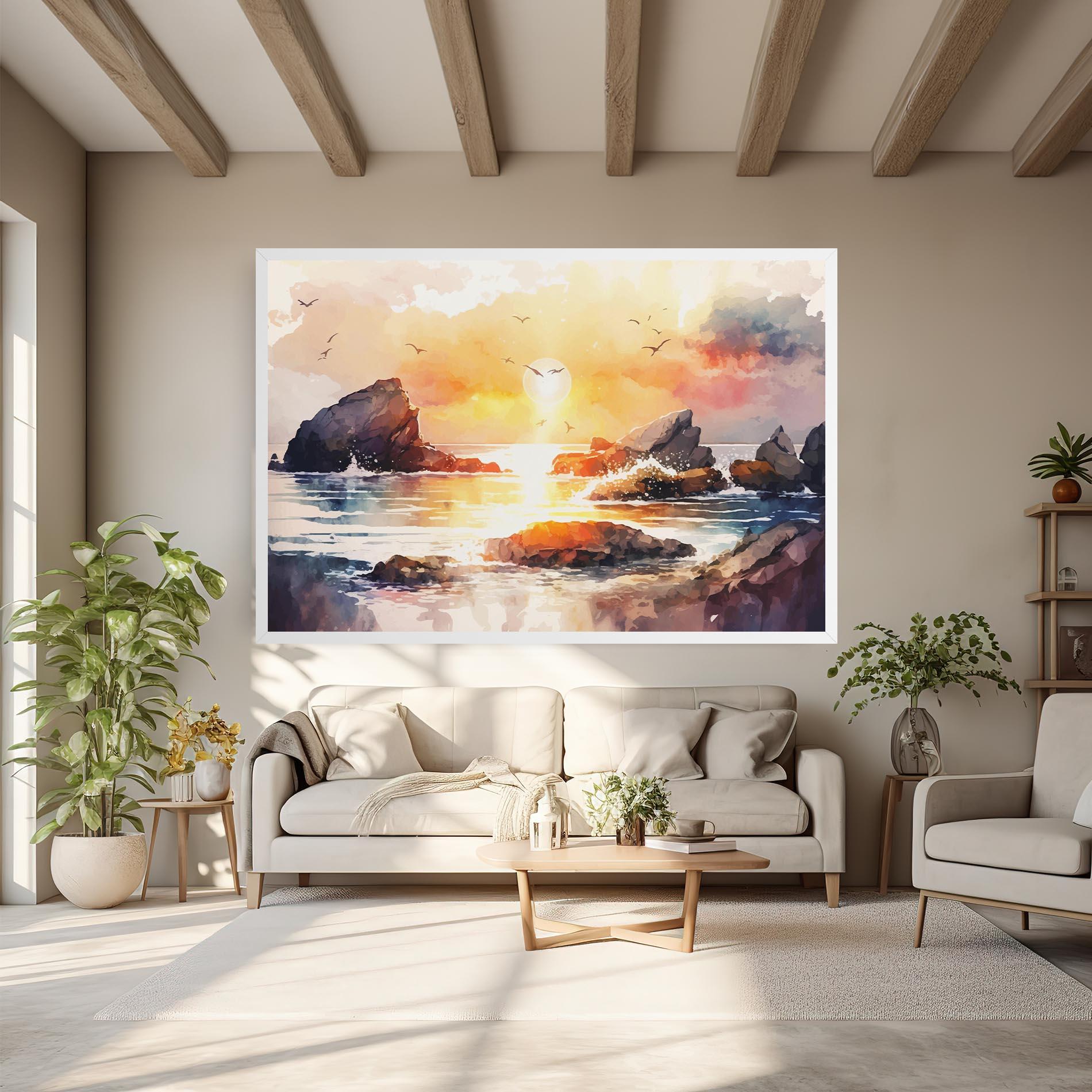 Vászonkép Pretty Pastel Sunset mockup 6