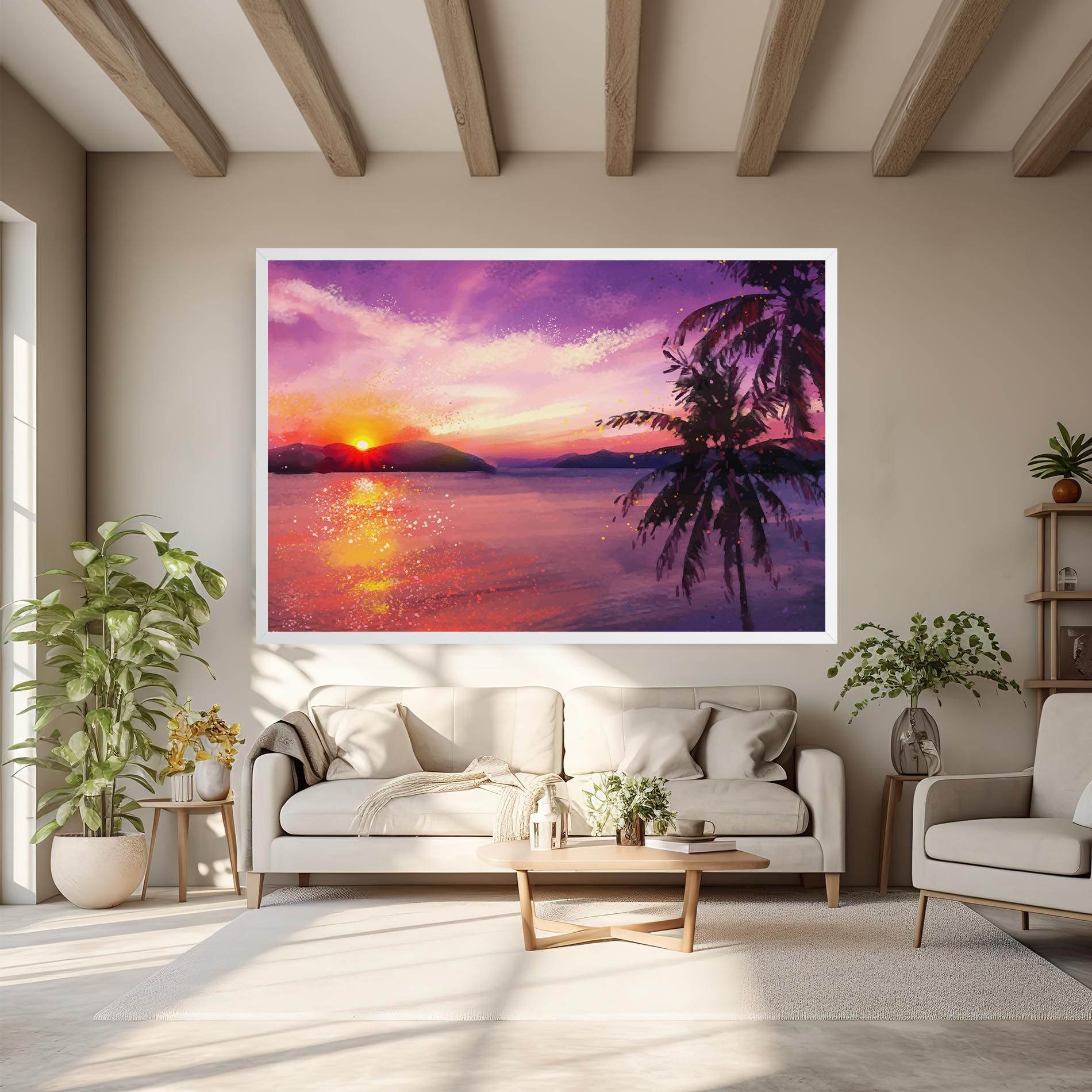 Purple Sunrise Art mockup 6