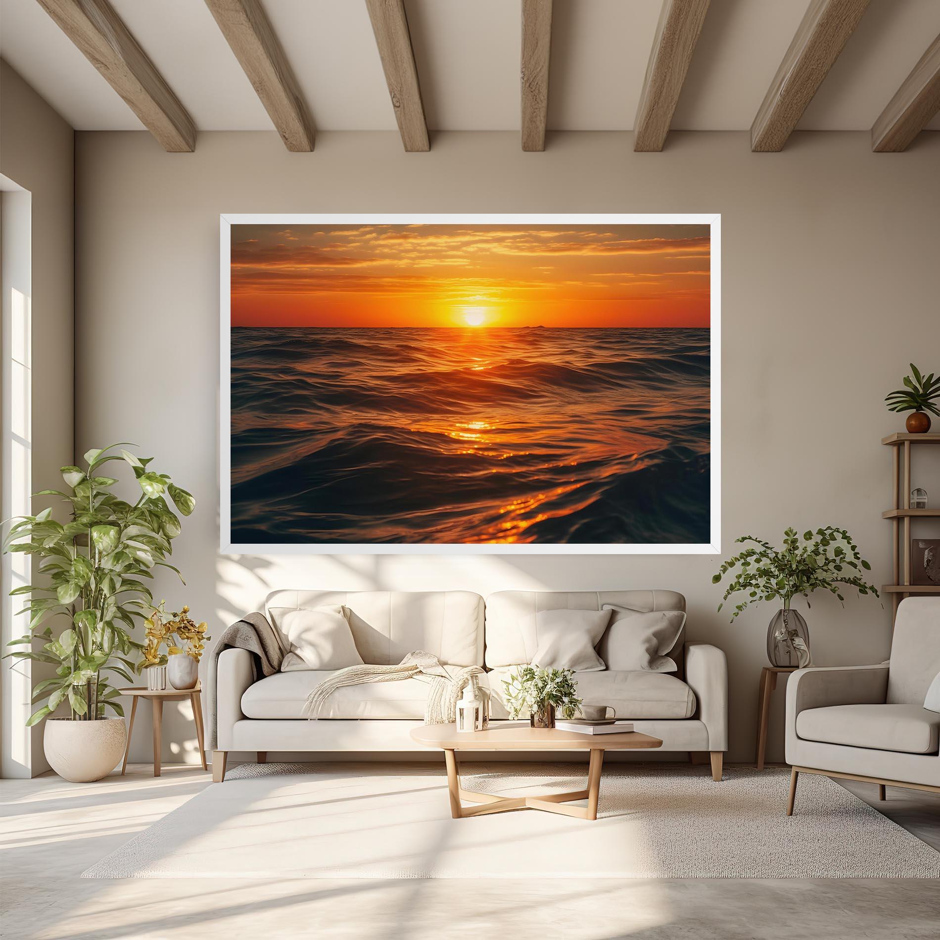 Vászonkép Waves During Sunset mockup 6