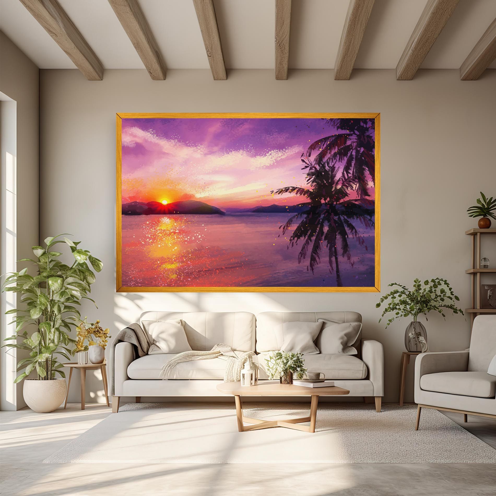 Purple Sunrise Art mockup 6