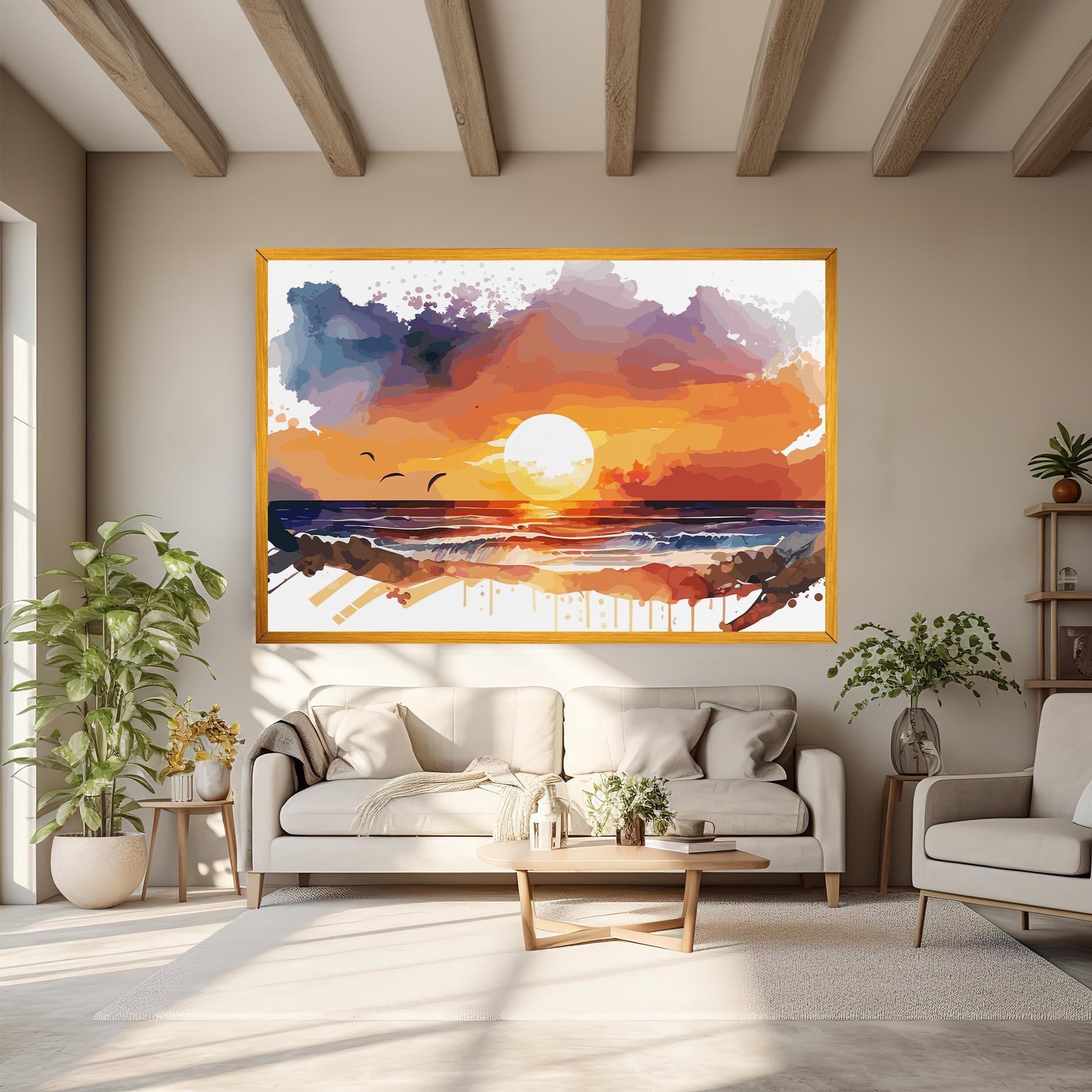Vászonkép Sunset Art mockup 6