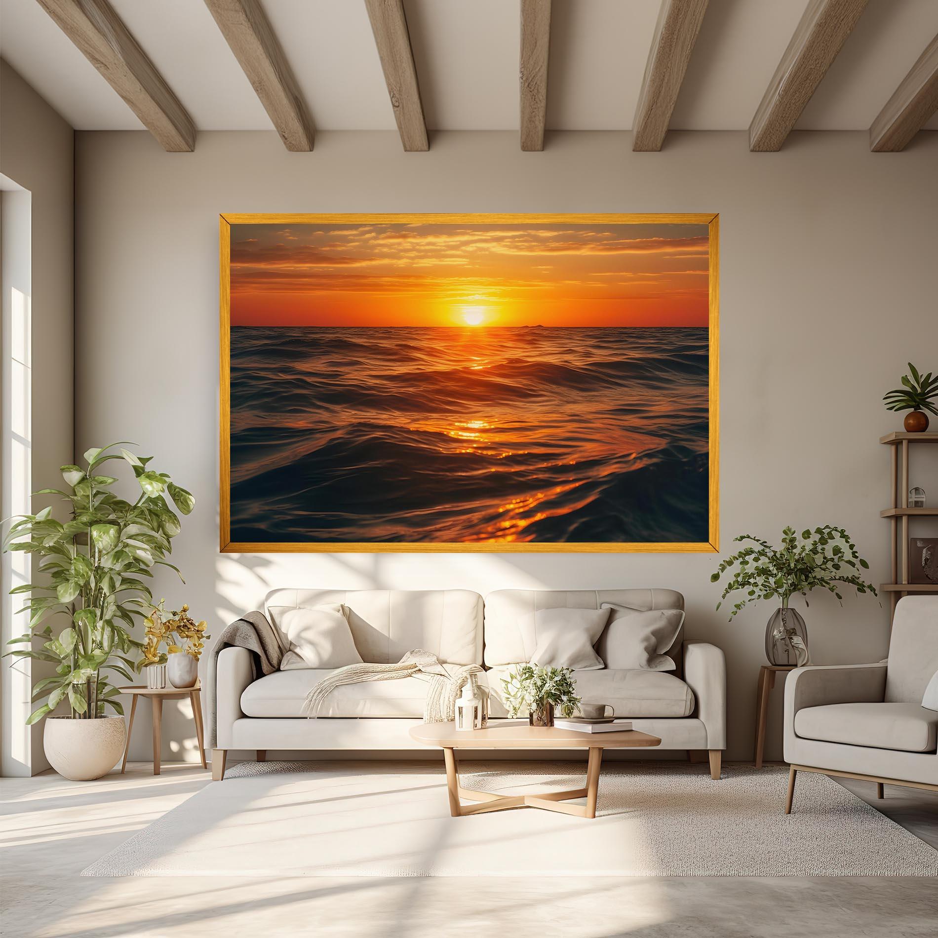 Vászonkép Waves During Sunset mockup 6