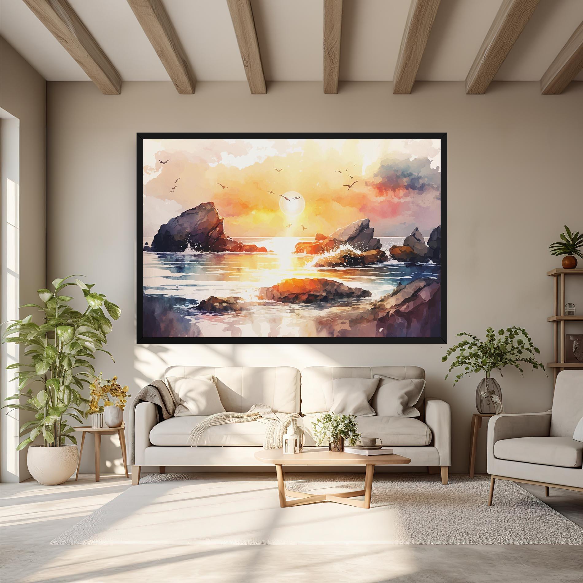 Vászonkép Pretty Pastel Sunset mockup 6