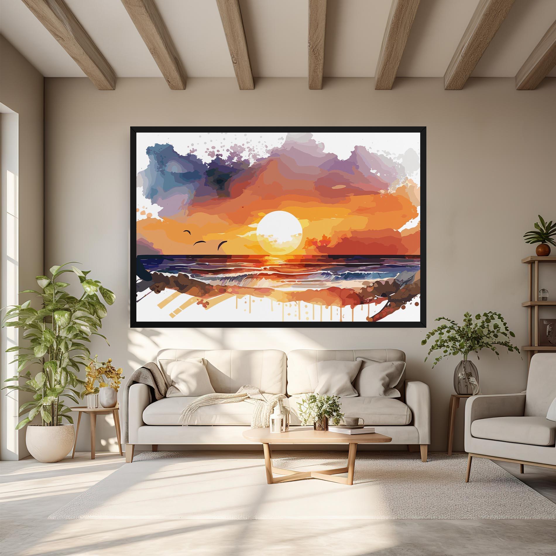 Vászonkép Sunset Art mockup 6