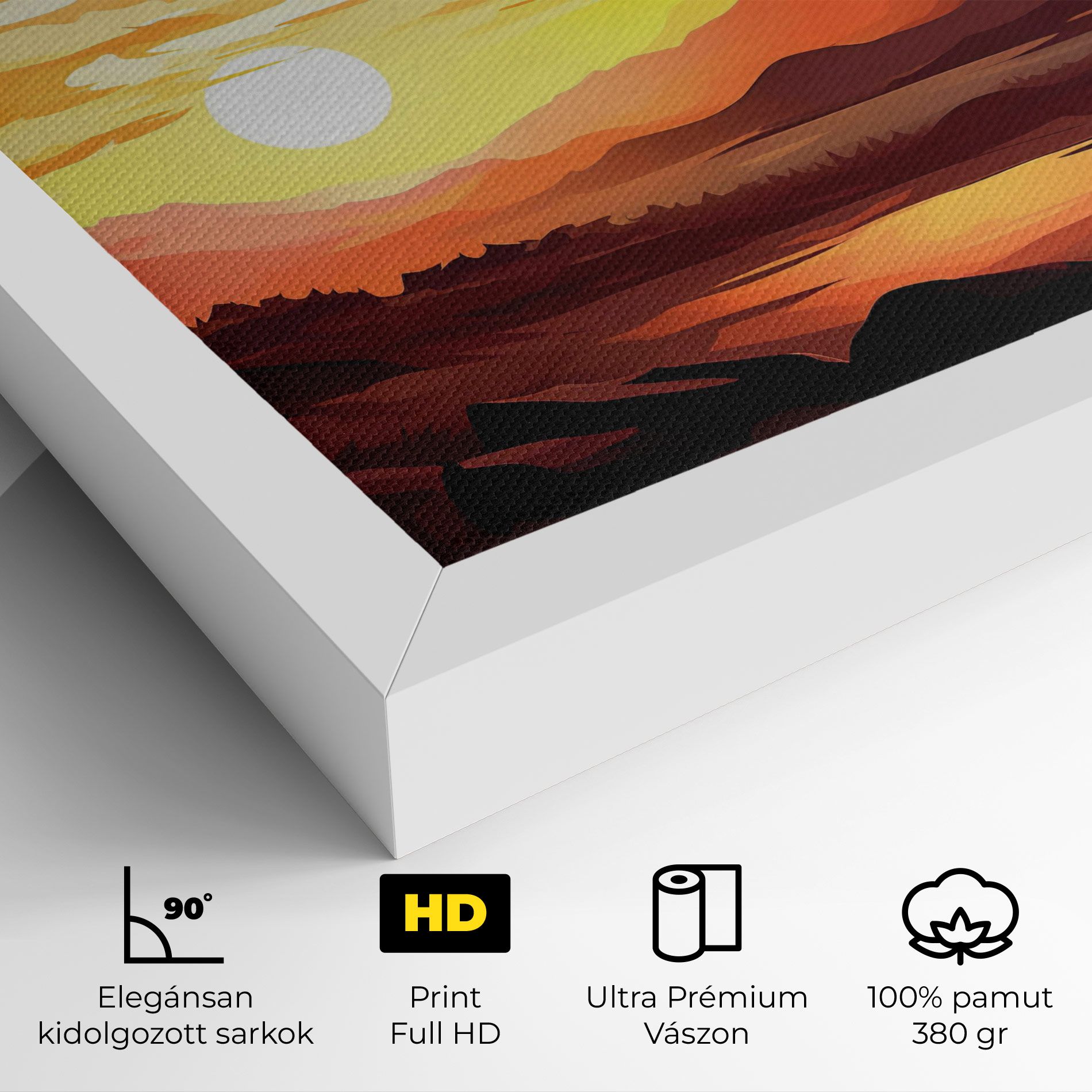 Beautiful Sunset Illustration mockup 4