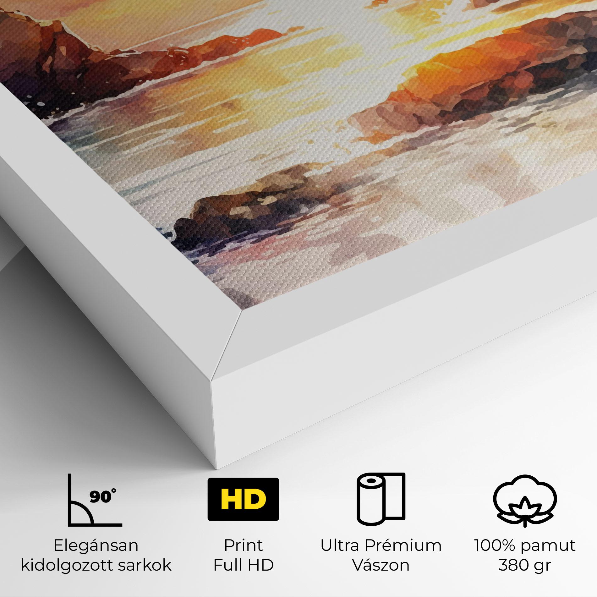 Vászonkép Pretty Pastel Sunset mockup 4