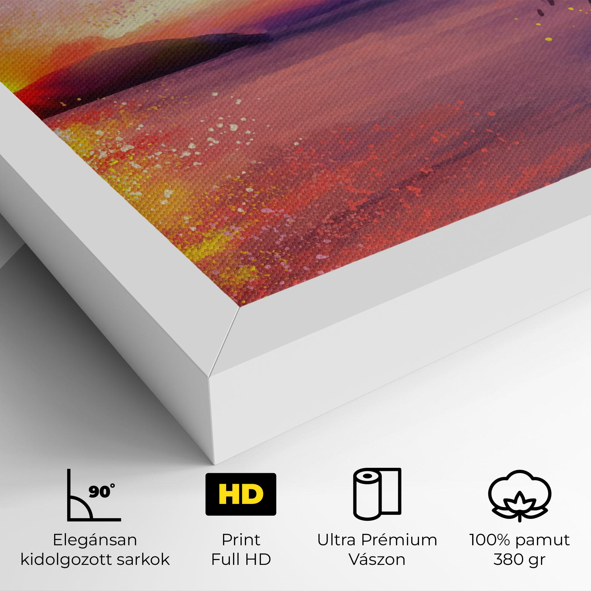 Vászonkép Purple Sunrise Art mockup 4