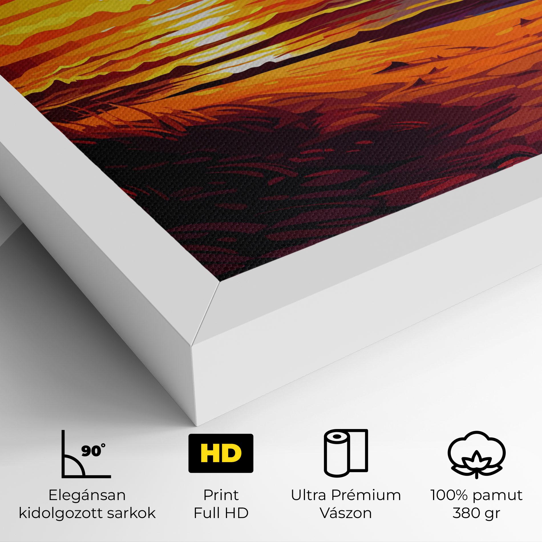 Vászonkép Strong Orange Sunset mockup 4
