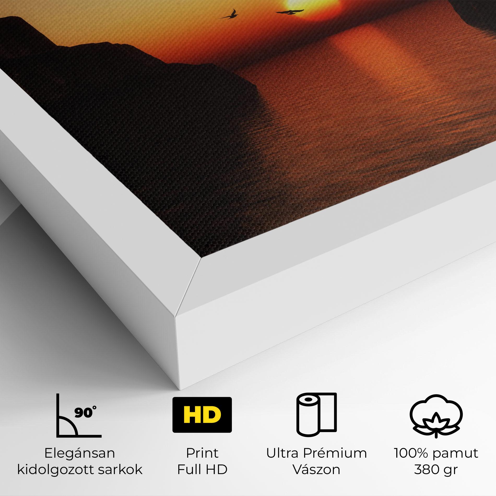 Vászonkép Sunset Silhouette Birds mockup 4