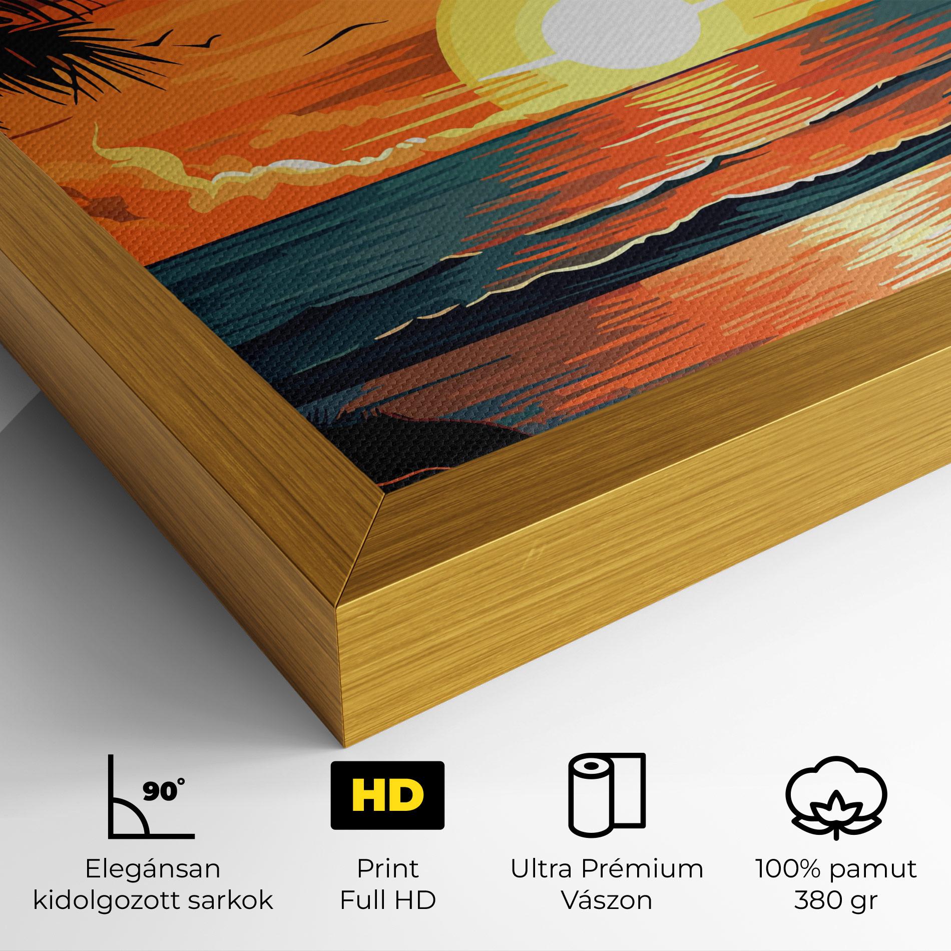 Vászonkép Amazing Sunset View mockup 4
