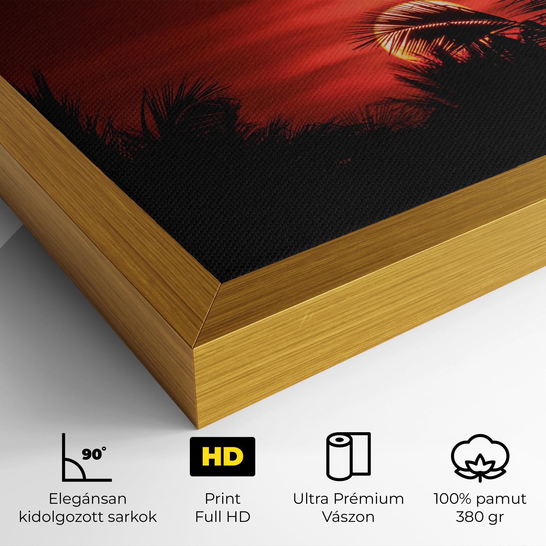Vászonkép Coconuts Tree Sunset mockup 4