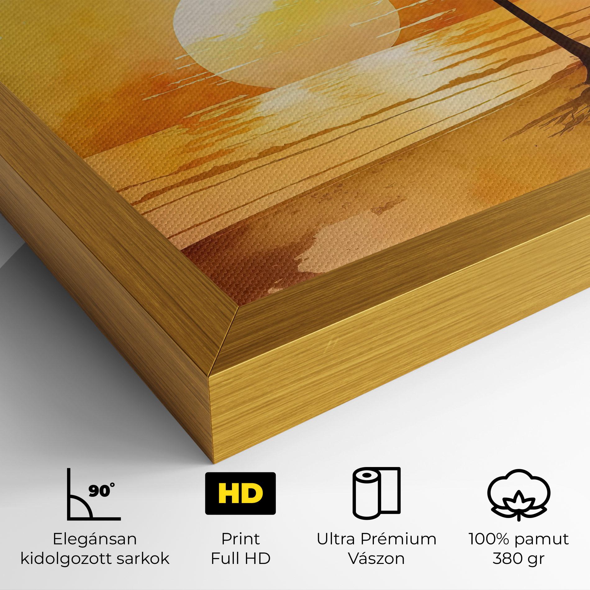 Vászonkép Palm Trees Sunset mockup 4