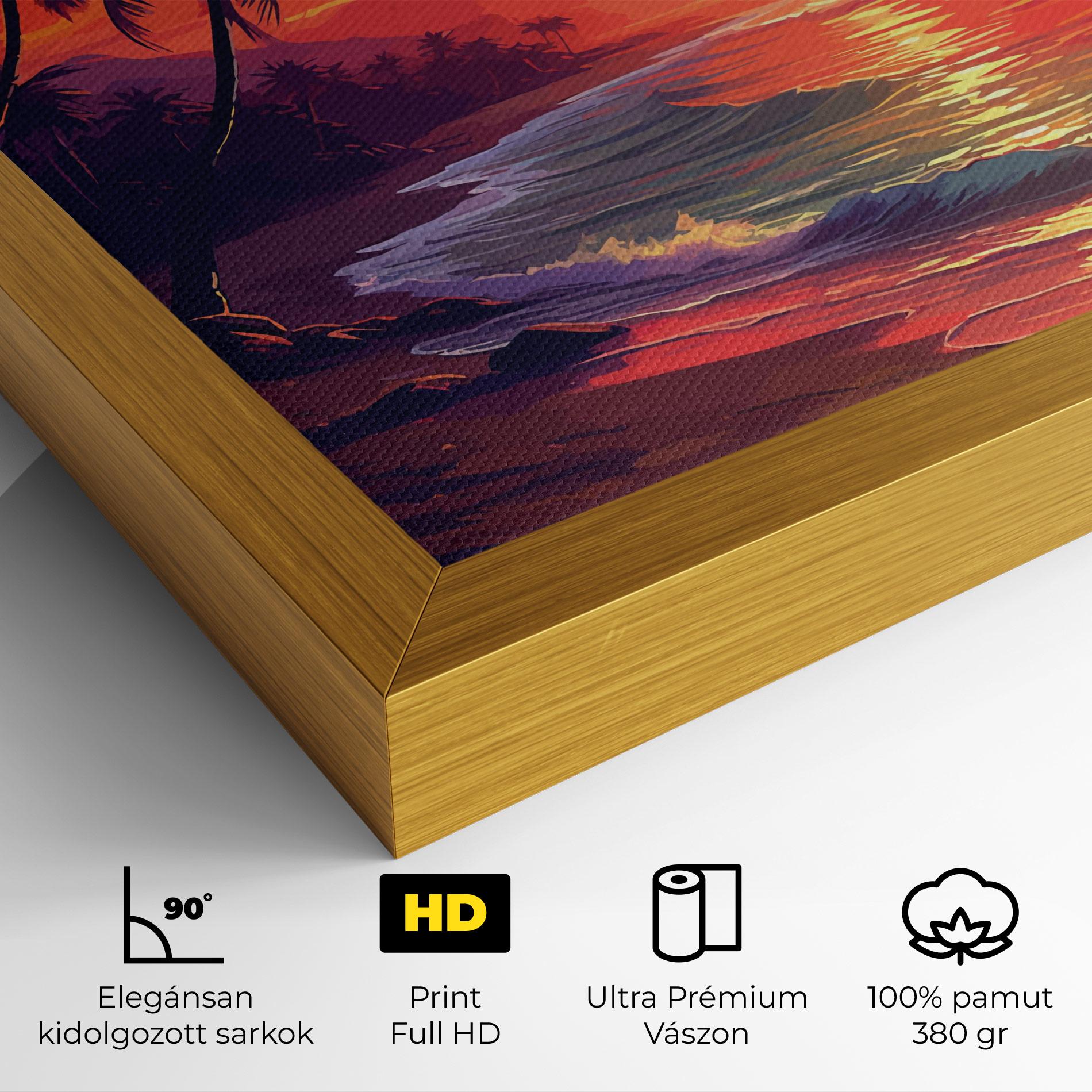 Vászonkép Purple Orange Sunlight mockup 4