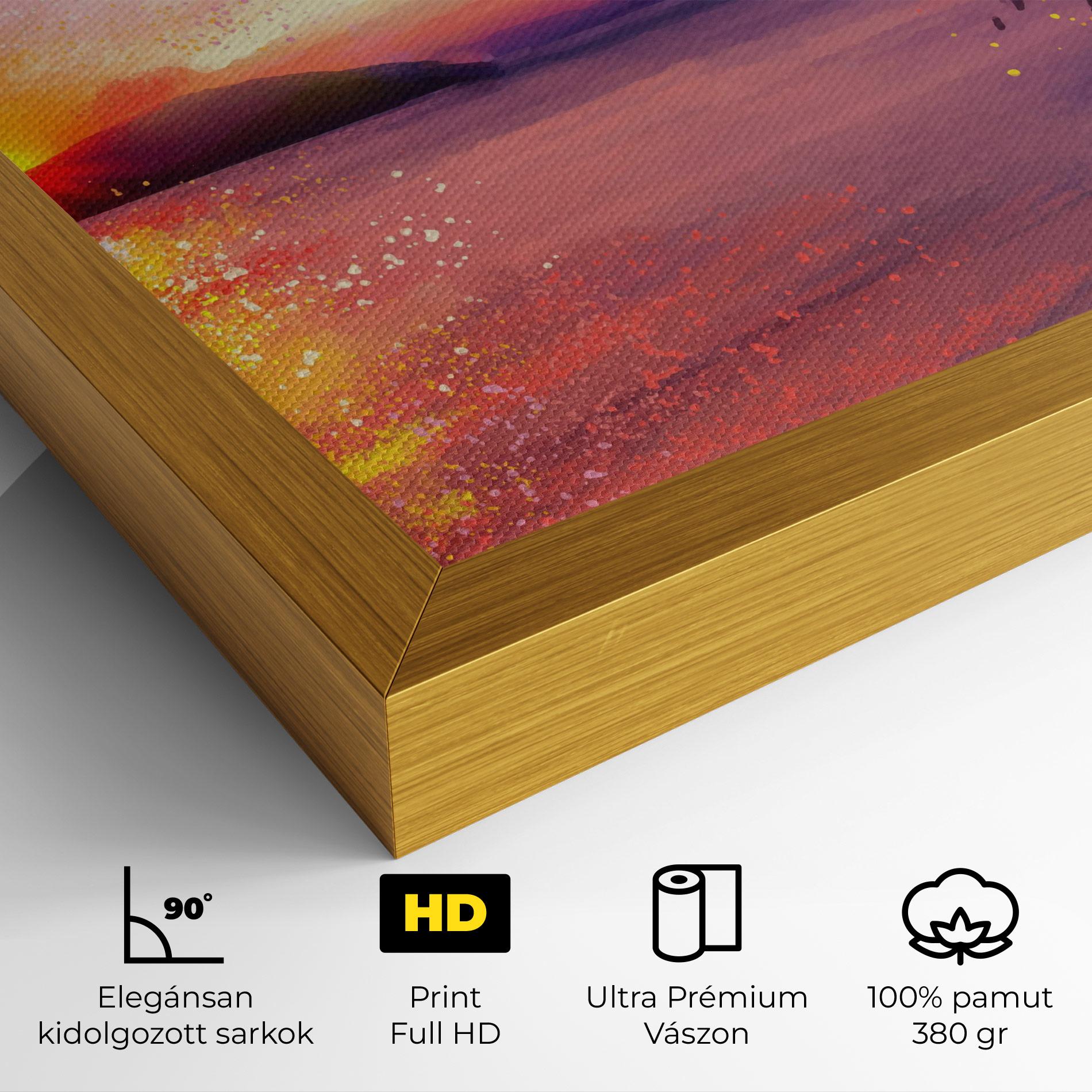 Vászonkép Purple Sunrise Art mockup 4