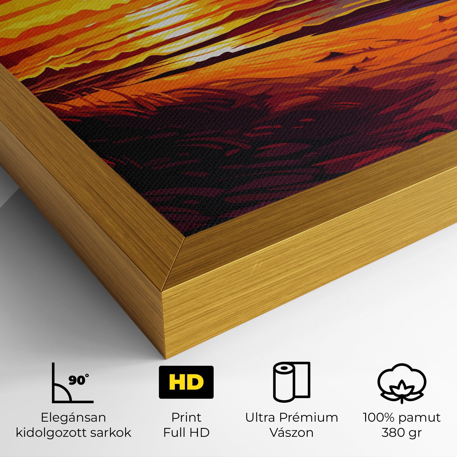 Vászonkép Strong Orange Sunset mockup 4