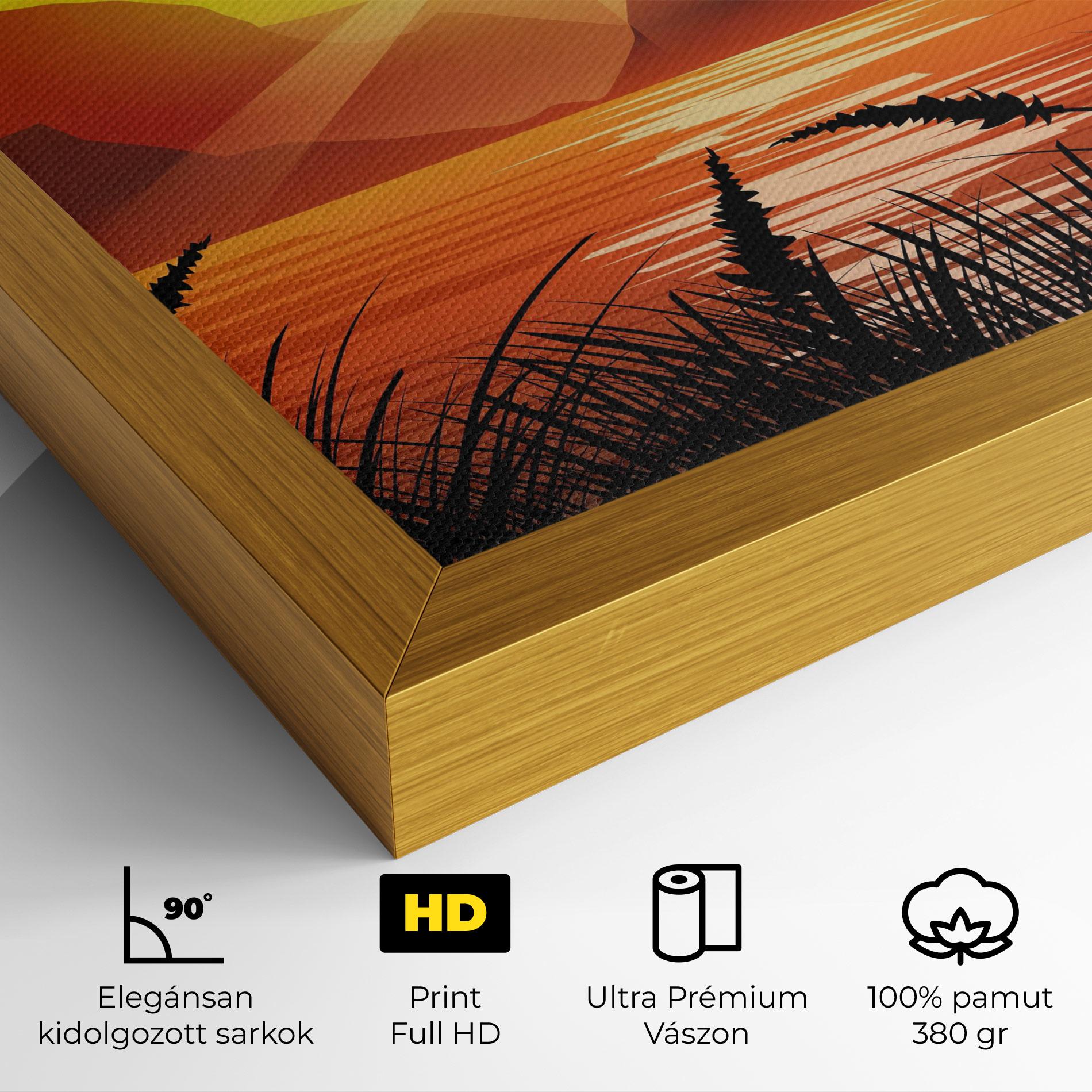 Vászonkép Sunrise Grass Art mockup 4