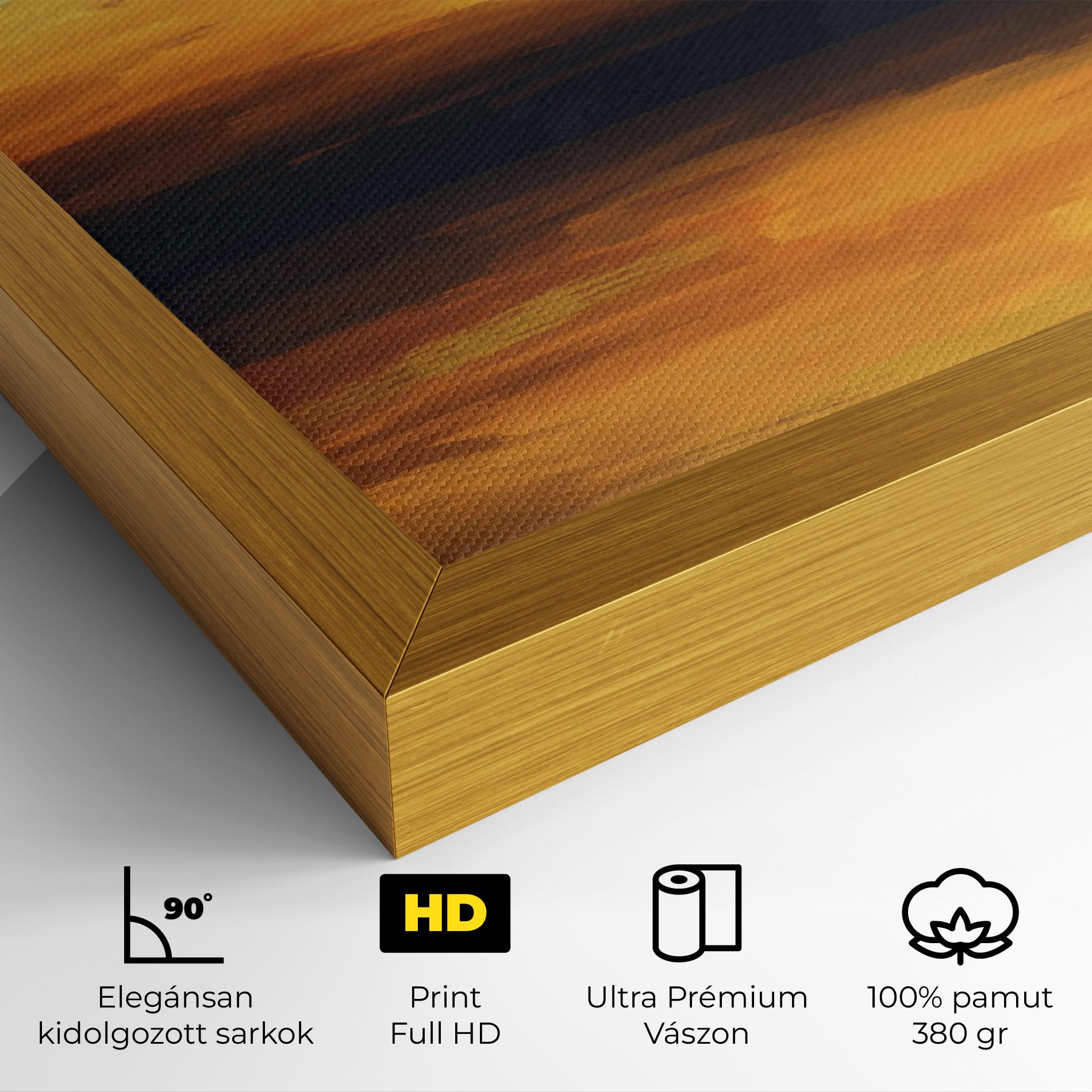 Vászonkép Sunset Oil Paint mockup 4