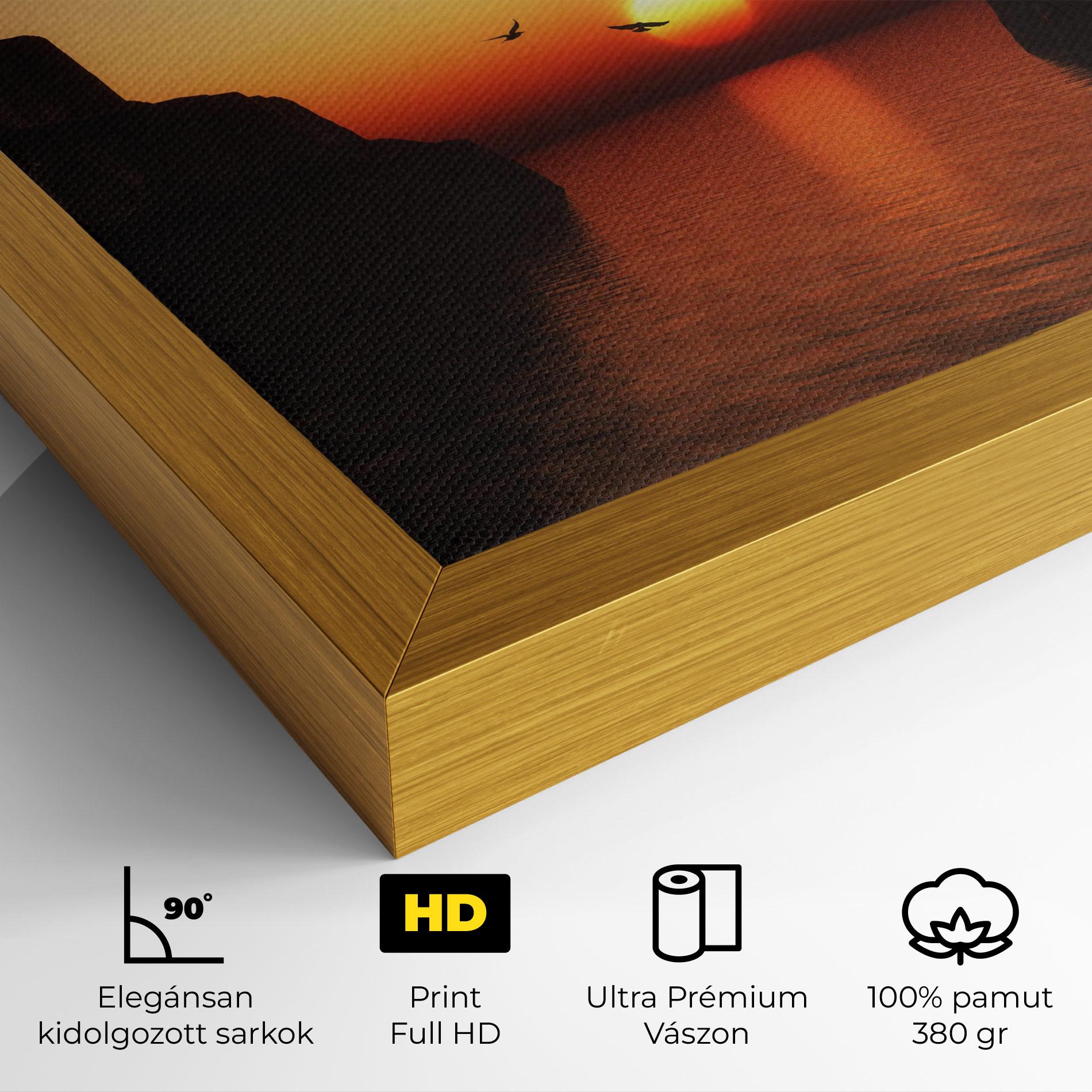 Vászonkép Sunset Silhouette Birds mockup 4