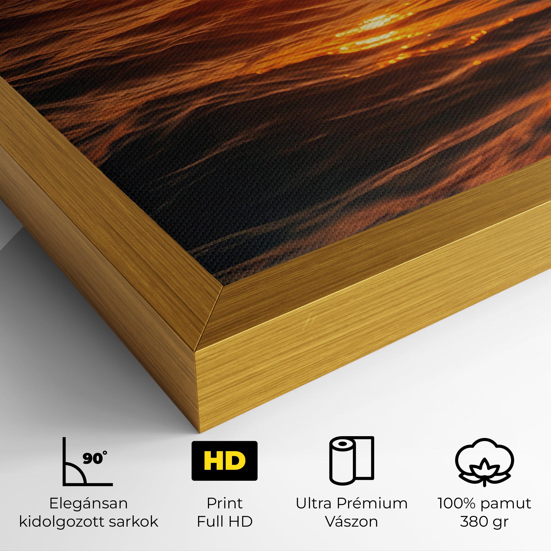 Vászonkép Waves During Sunset mockup 4