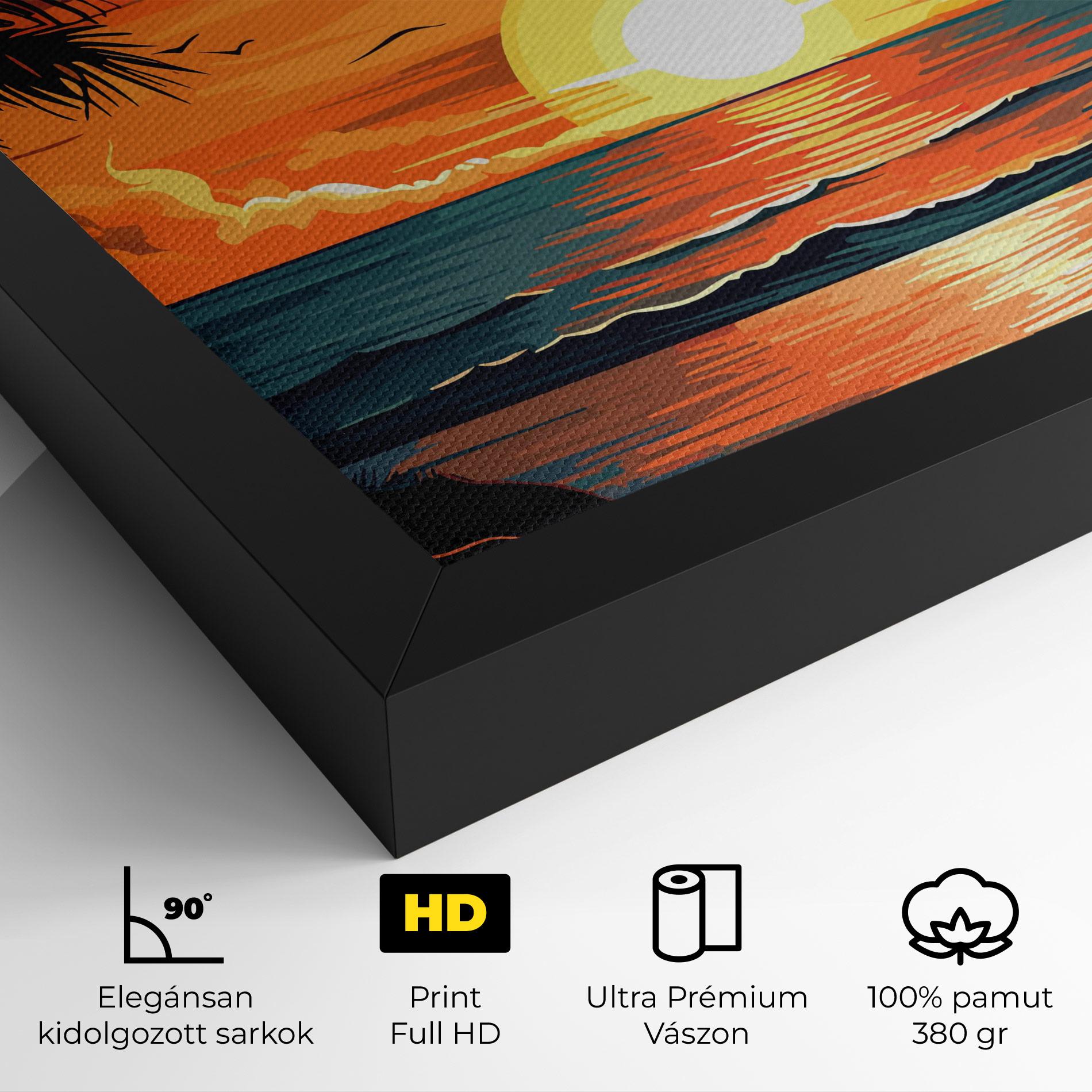 Vászonkép Amazing Sunset View mockup 4