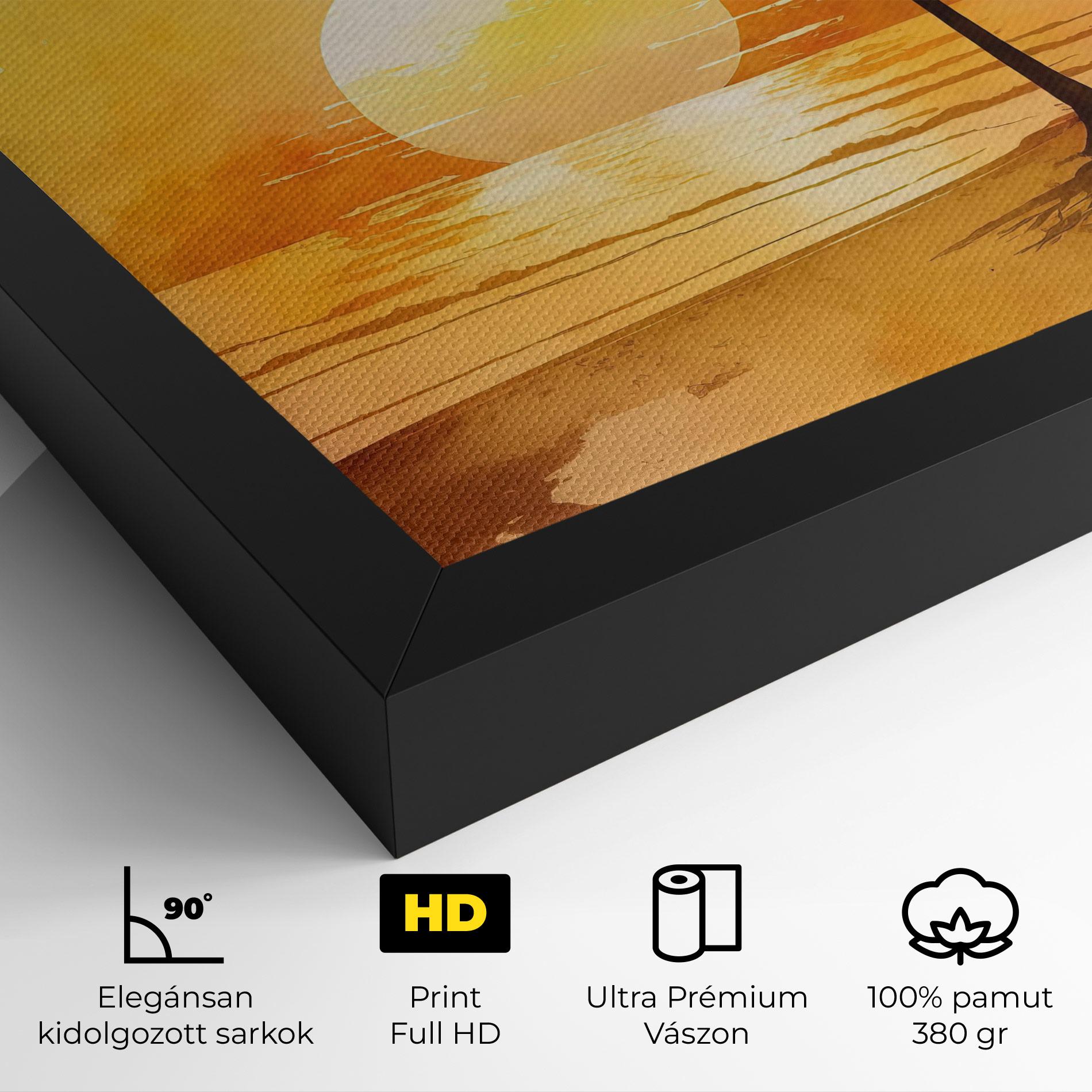 Vászonkép Palm Trees Sunset mockup 4