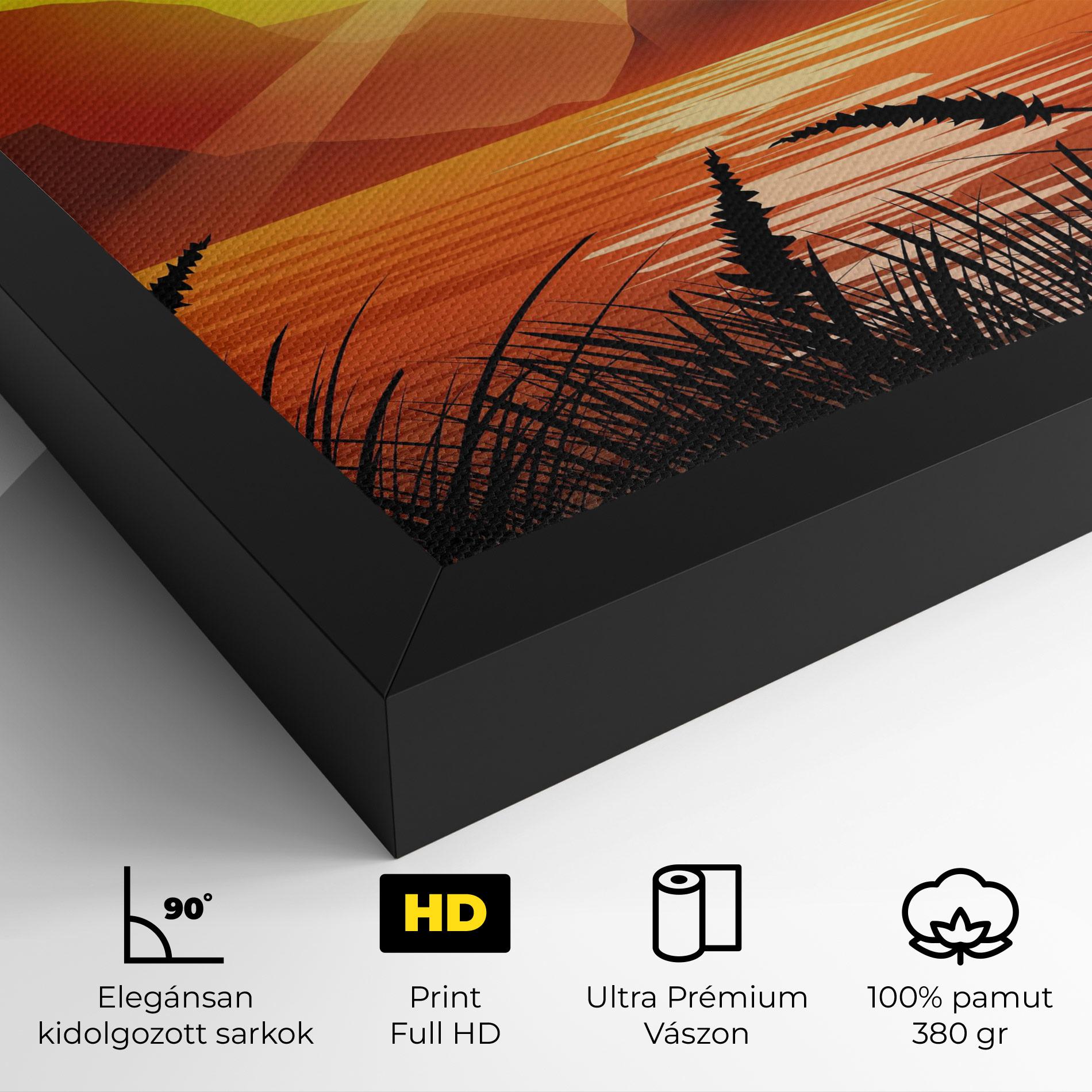 Vászonkép Sunrise Grass Art mockup 4