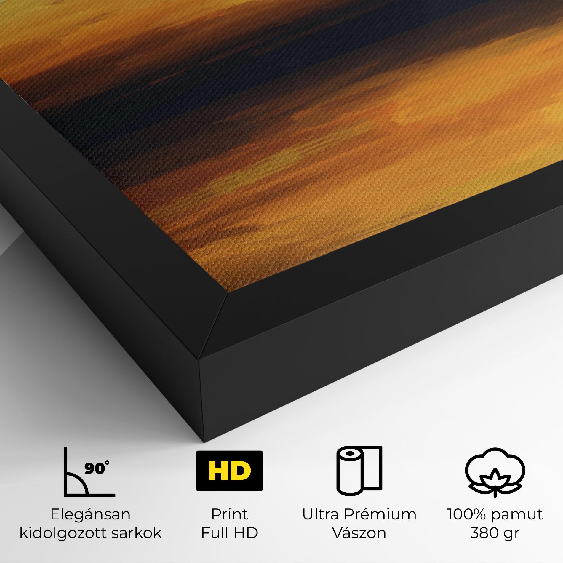 Vászonkép Sunset Oil Paint mockup 4
