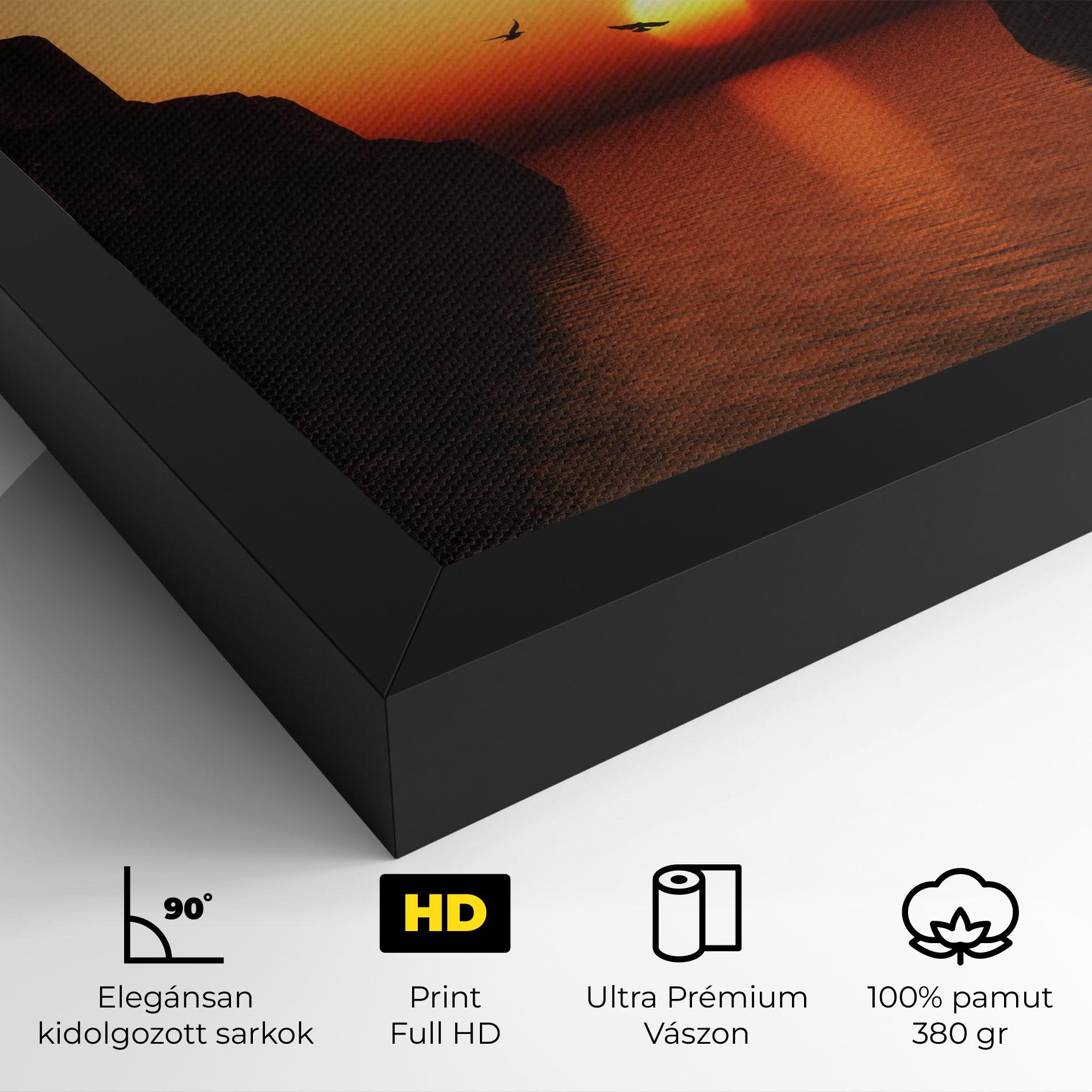 Vászonkép Sunset Silhouette Birds mockup 4