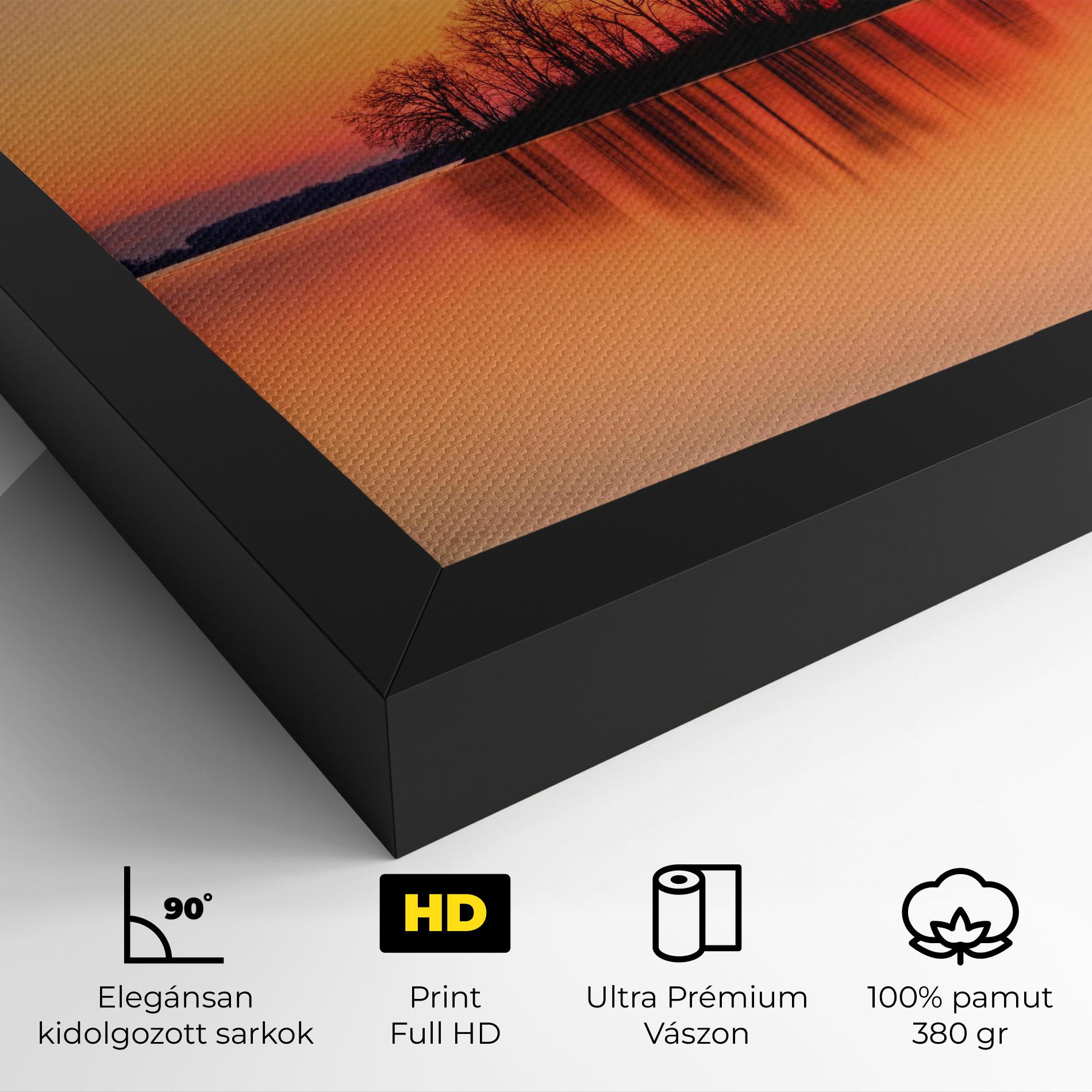 Vászonkép Tree Sunset Lake mockup 4