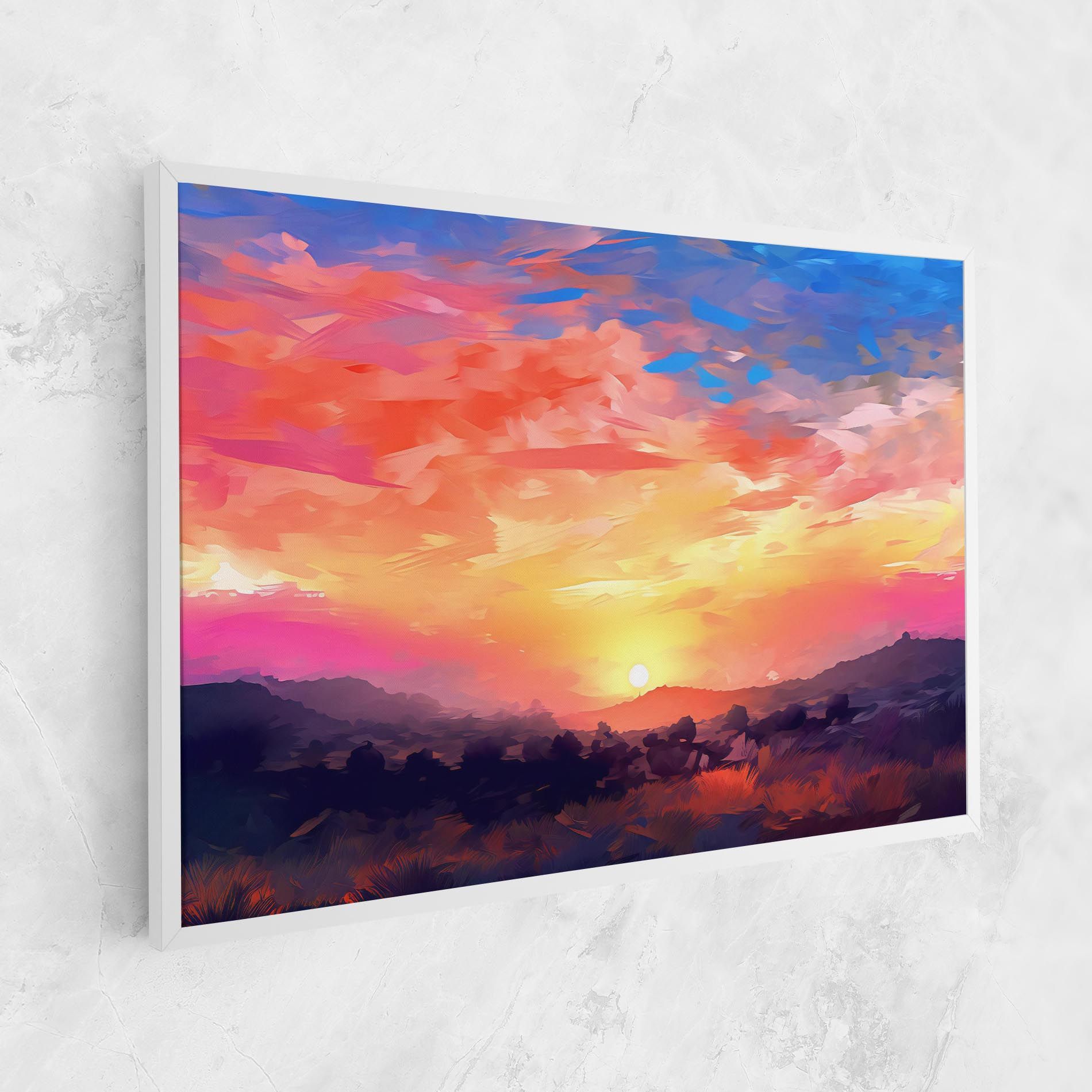 Colorful Sunset Mountains mockup 1