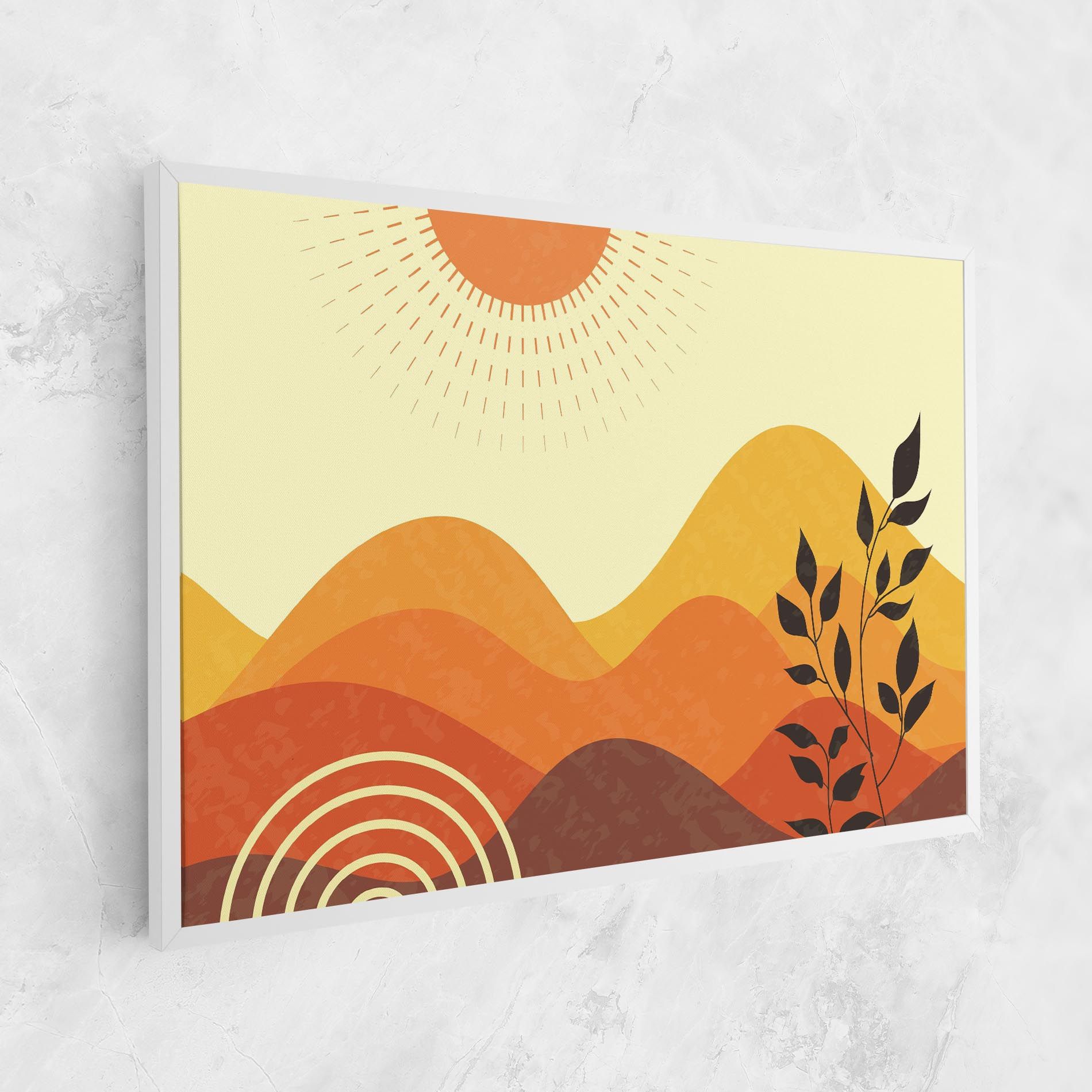 Minimalist Sunset Art mockup 1