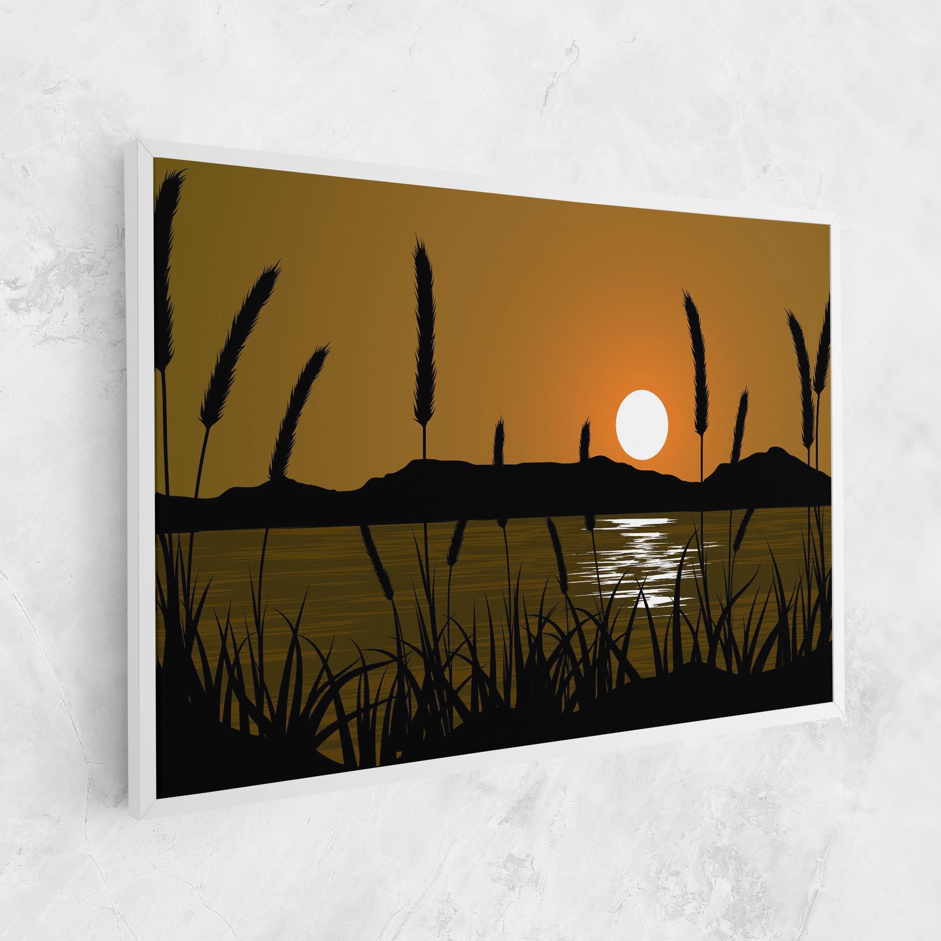 Vászonkép Orange Brown Sunset mockup 1