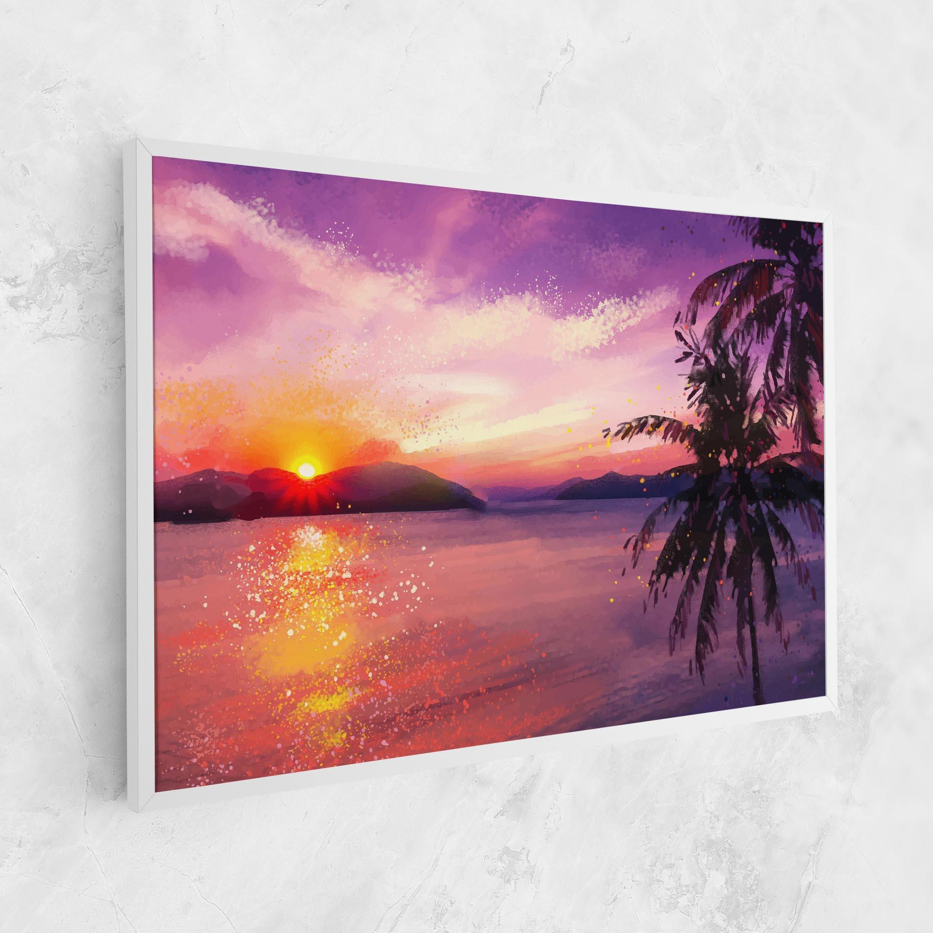 Vászonkép Purple Sunrise Art mockup 1