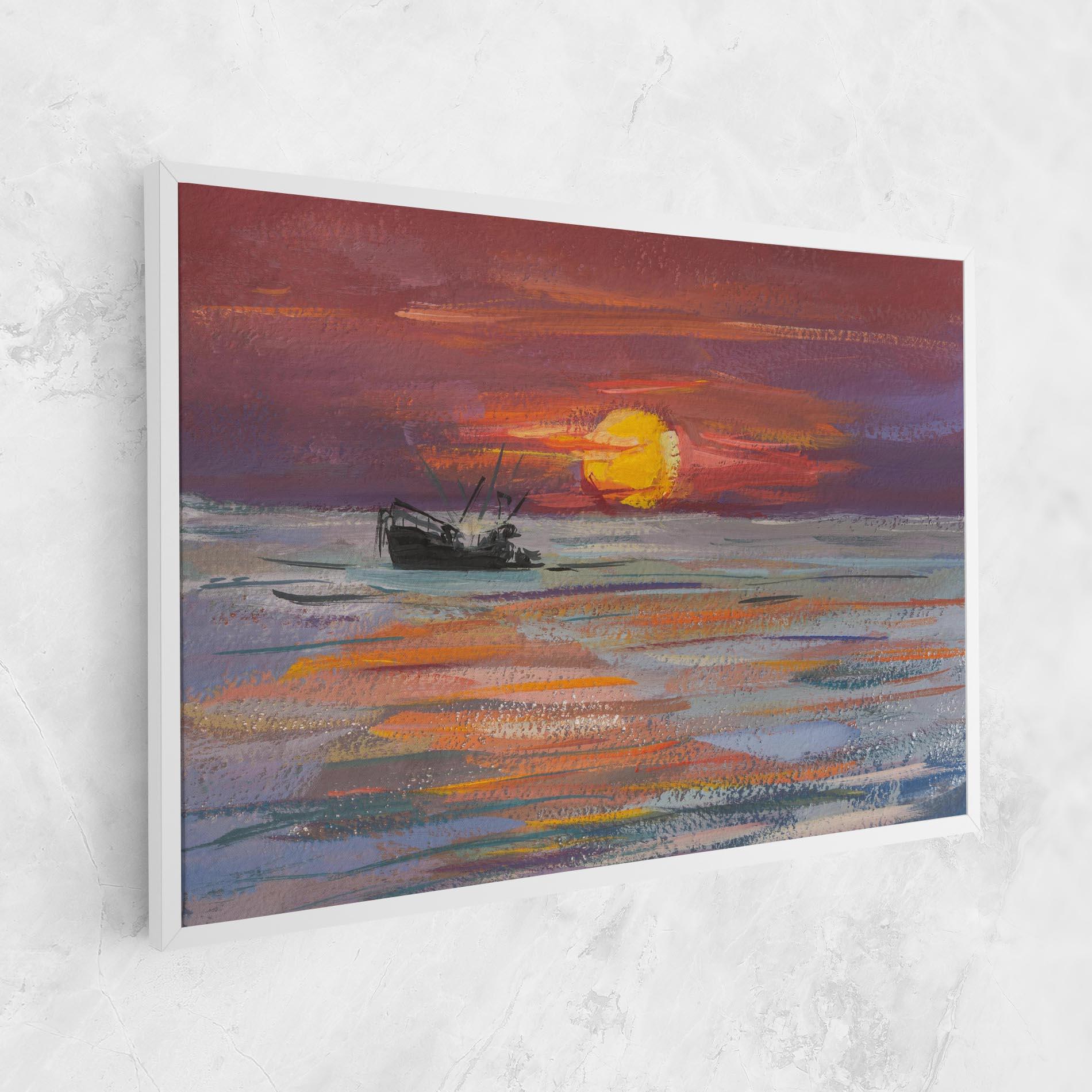 Vászonkép Sea Ship Painting mockup 1