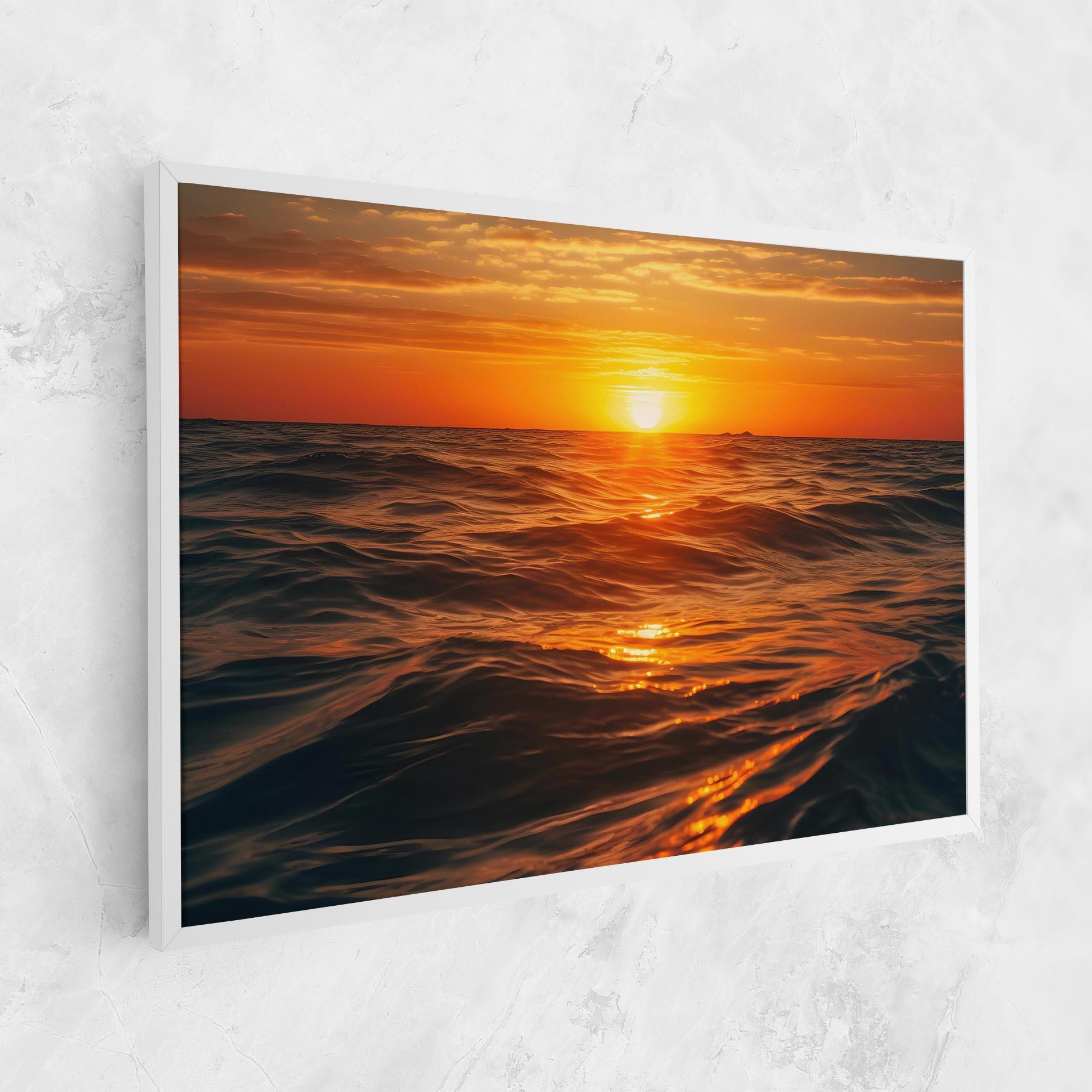 Vászonkép Waves During Sunset mockup 1