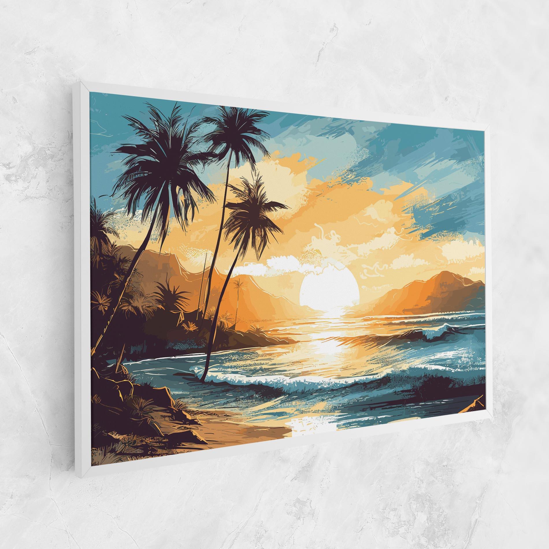 Vászonkép Yellow Blue Sunrise mockup 1