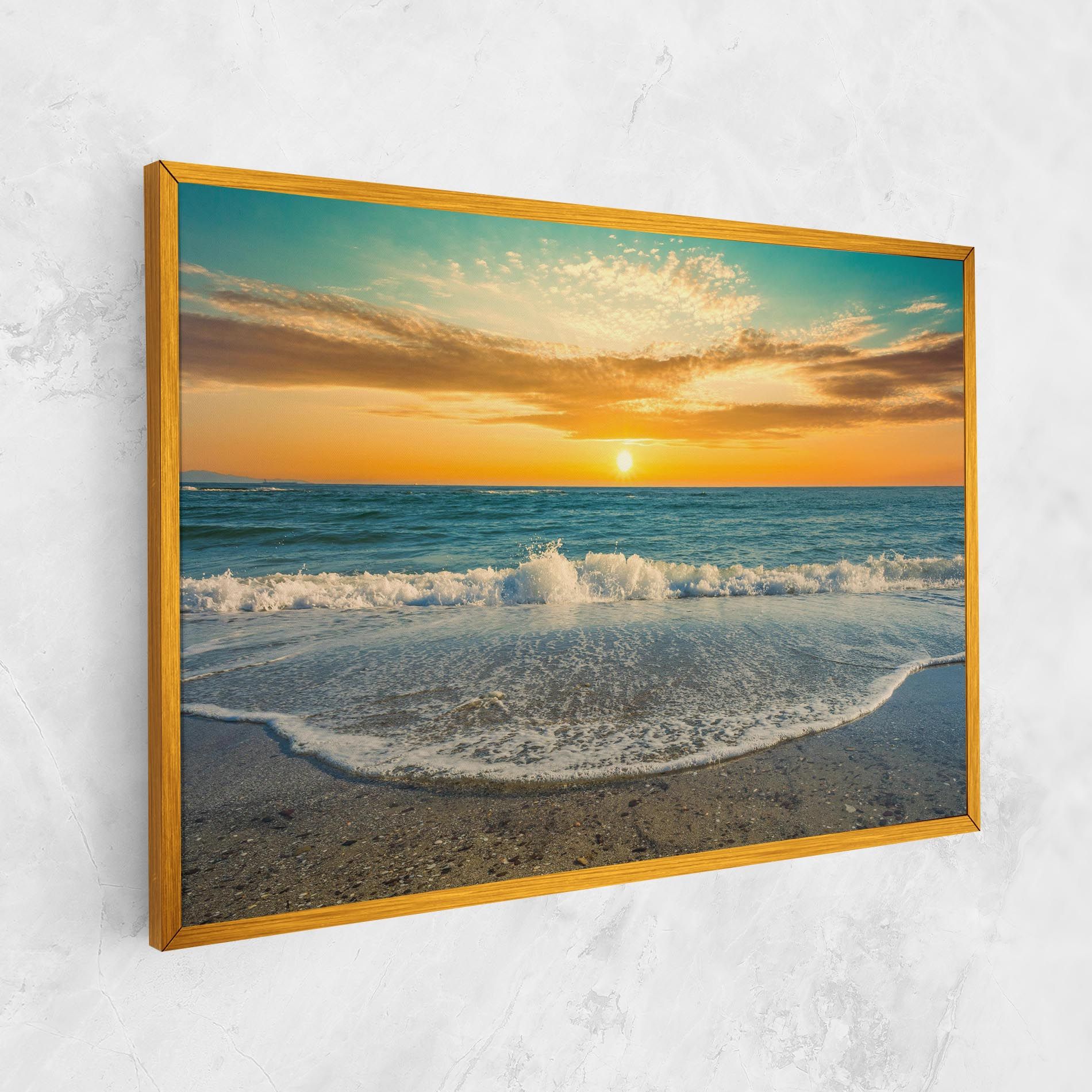 Beach Dramatic Sunset mockup 1