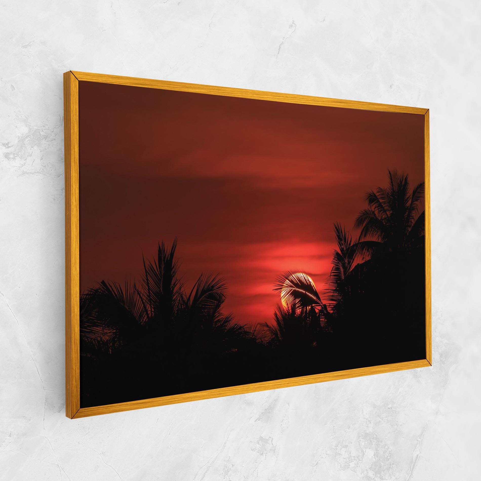 Vászonkép Coconuts Tree Sunset mockup 1