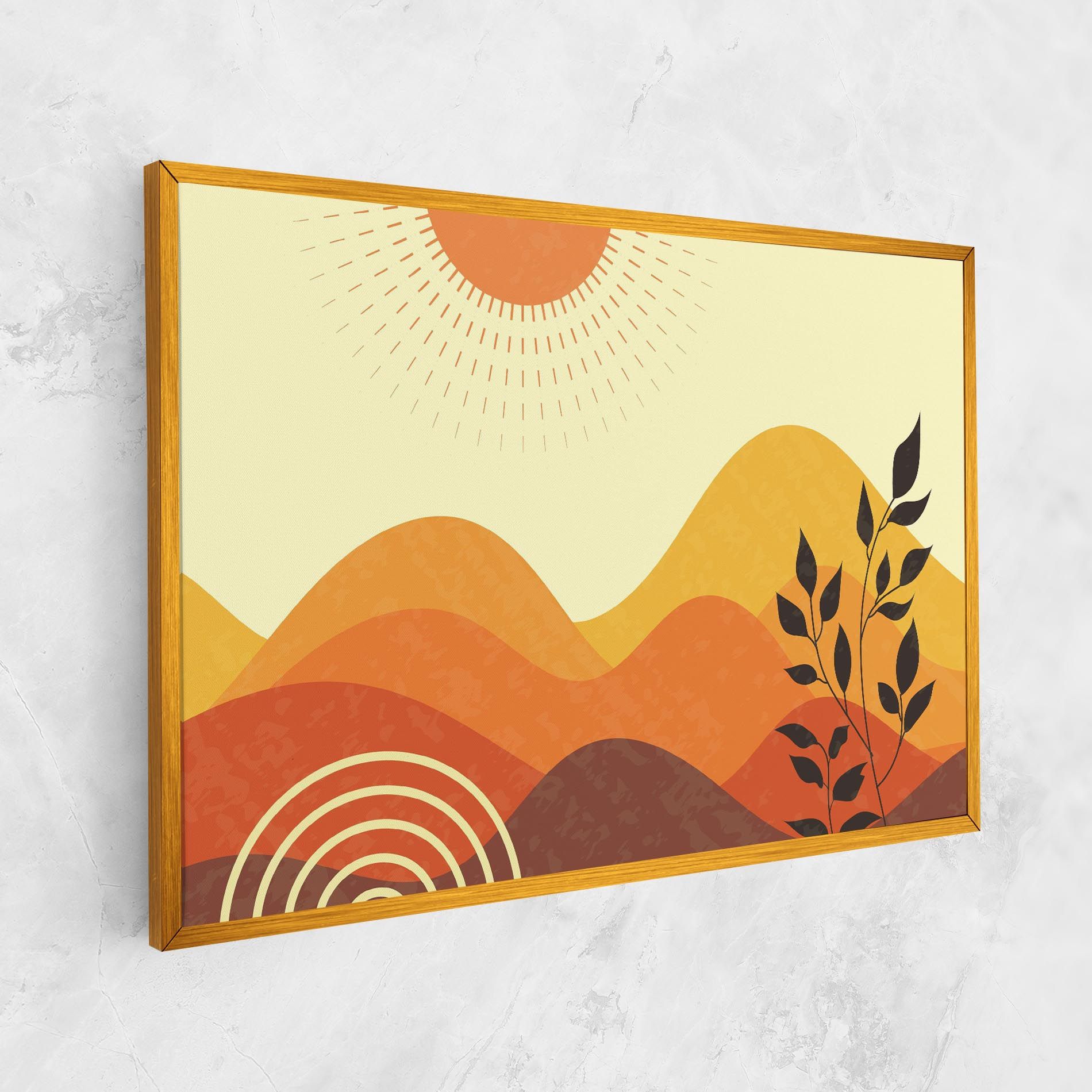 Minimalist Sunset Art mockup 1