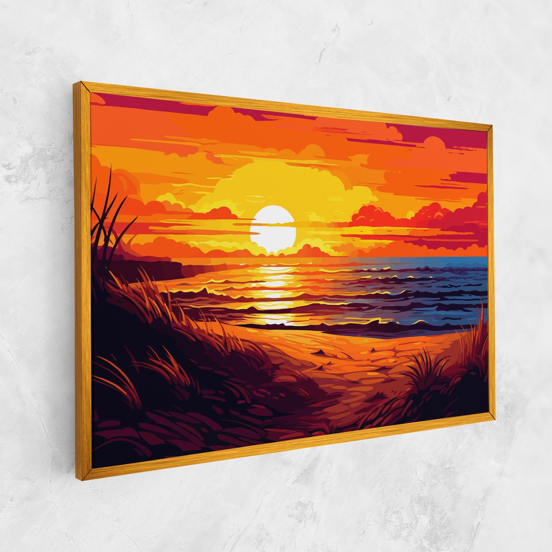 Vászonkép Strong Orange Sunset mockup 1