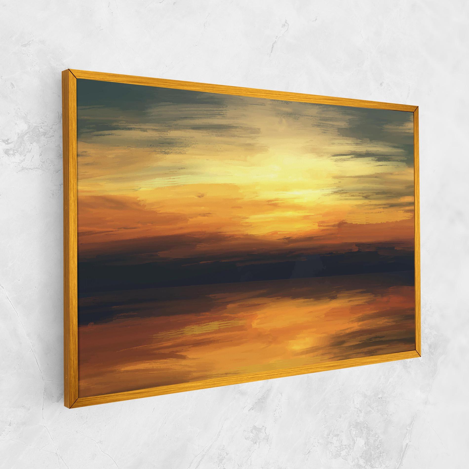 Vászonkép Sunset Oil Paint mockup 1