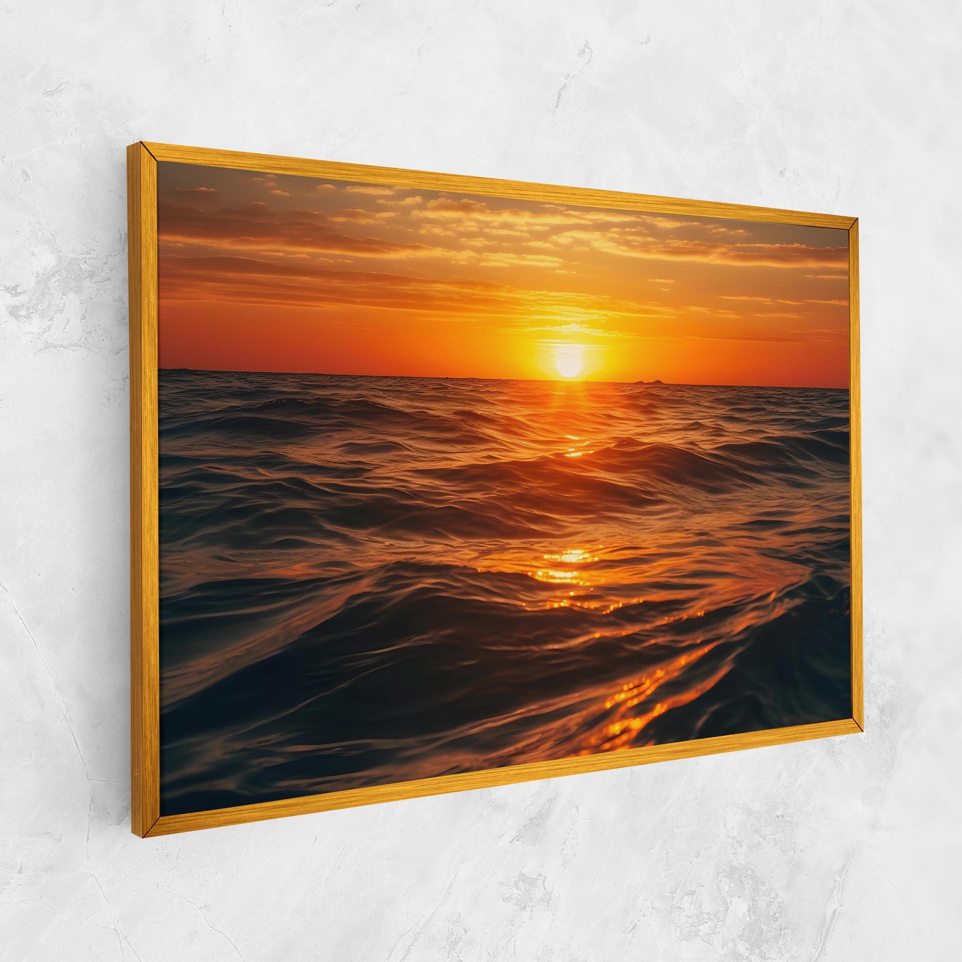 Vászonkép Waves During Sunset mockup 1