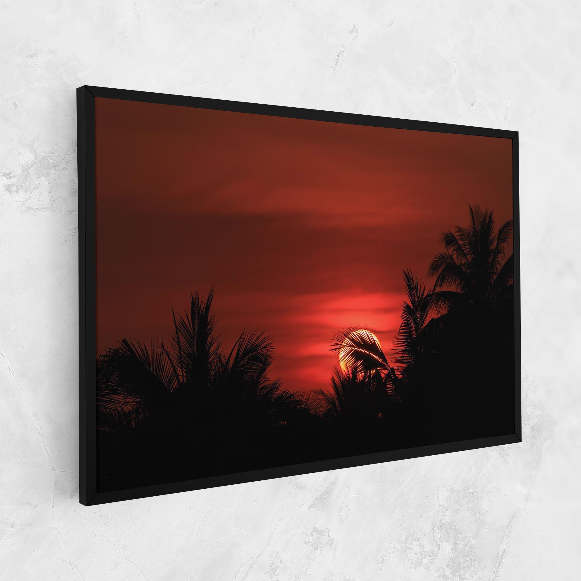 Vászonkép Coconuts Tree Sunset mockup 1