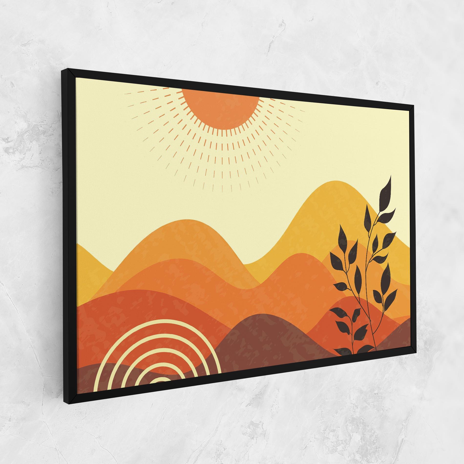 Vászonkép Minimalist Sunset Art mockup 1