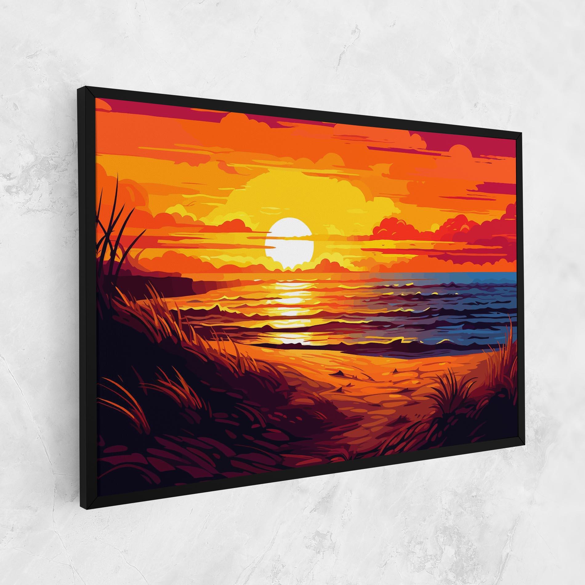 Vászonkép Strong Orange Sunset mockup 1
