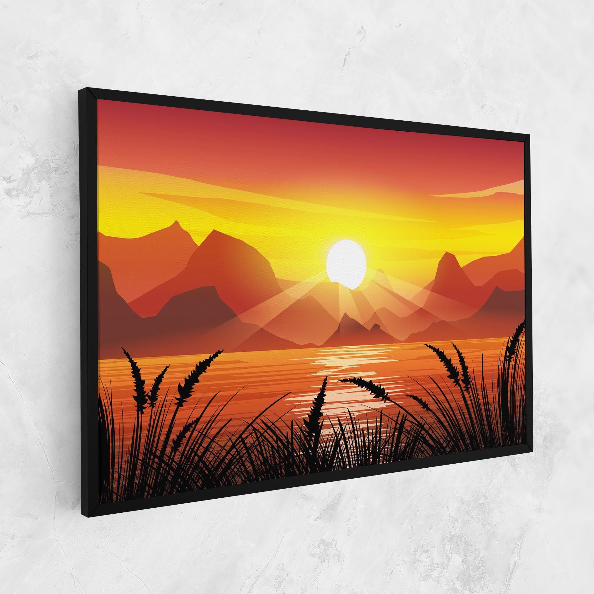 Sunrise Grass Art mockup 1