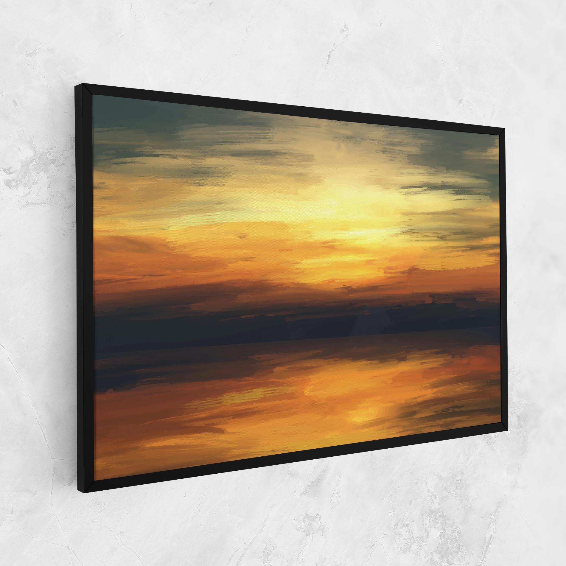 Vászonkép Sunset Oil Paint mockup 1