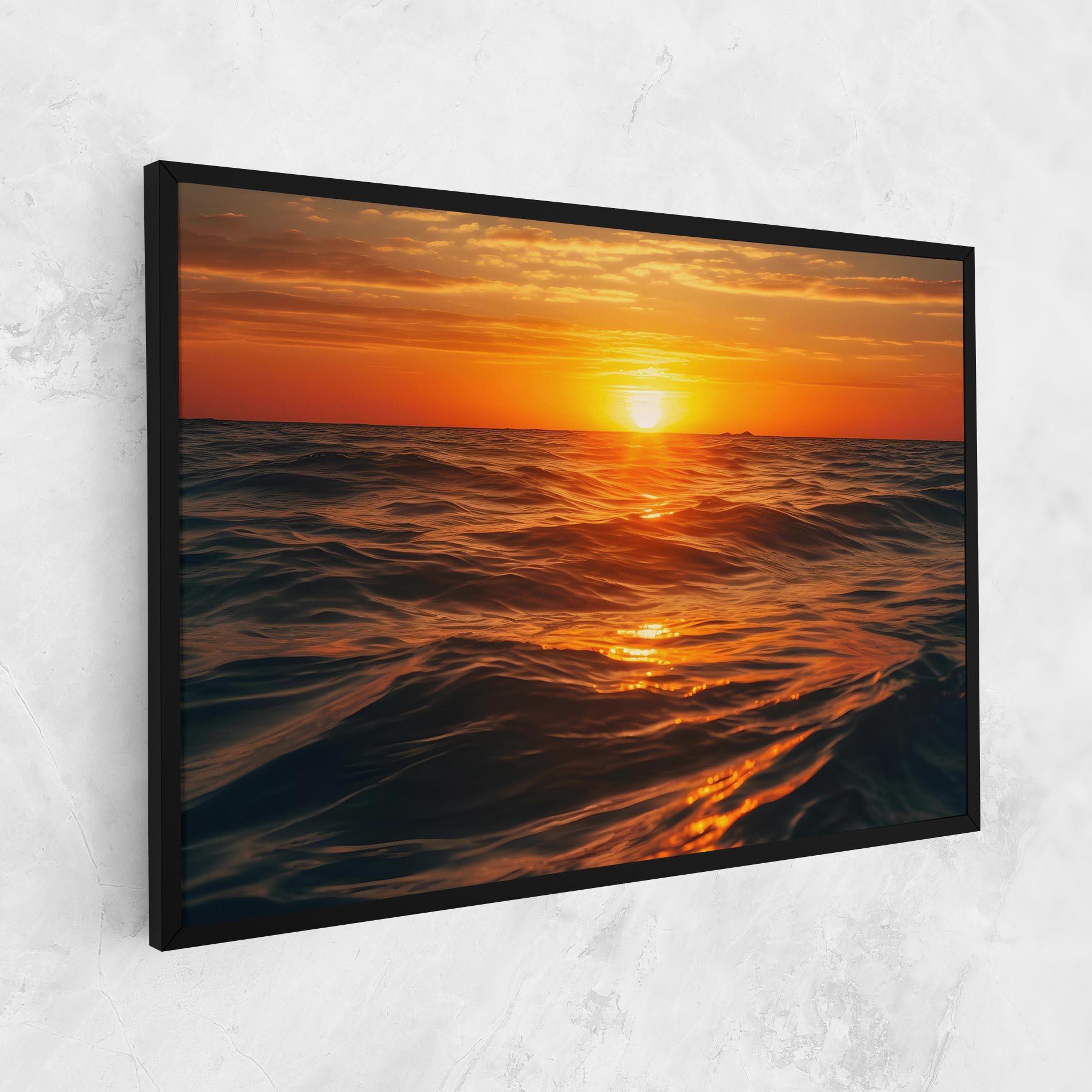 Vászonkép Waves During Sunset mockup 1
